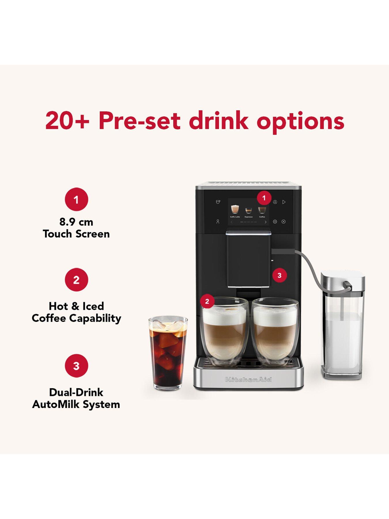 Image 2 of 7 of KitchenAid Fully Automatic Espresso Machine with Iced Coffee KF4-Matte Black