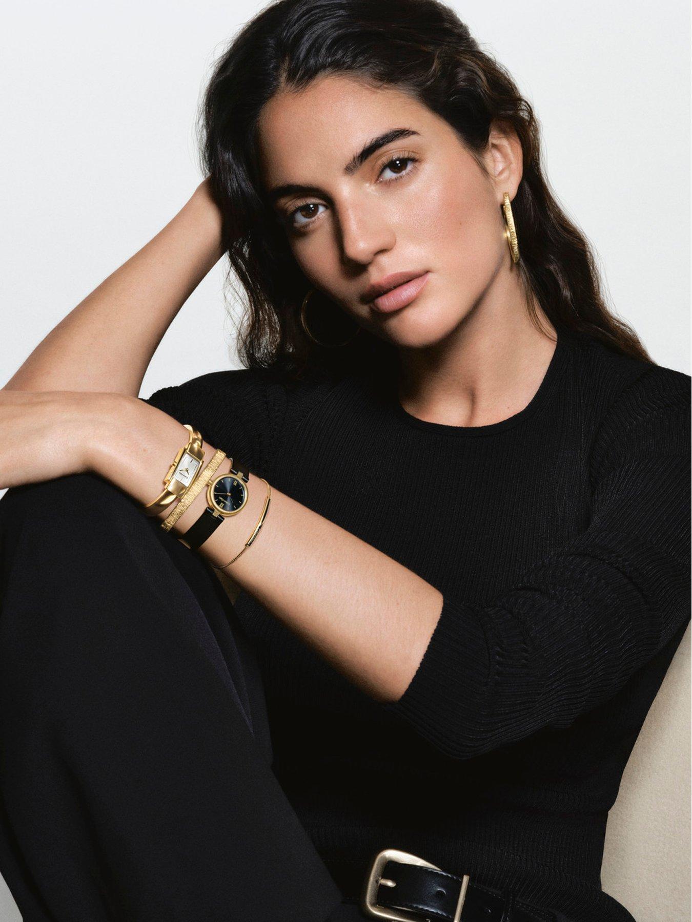 Image 6 of 6 of Calvin Klein Women's Gleam Black Leather Watch
