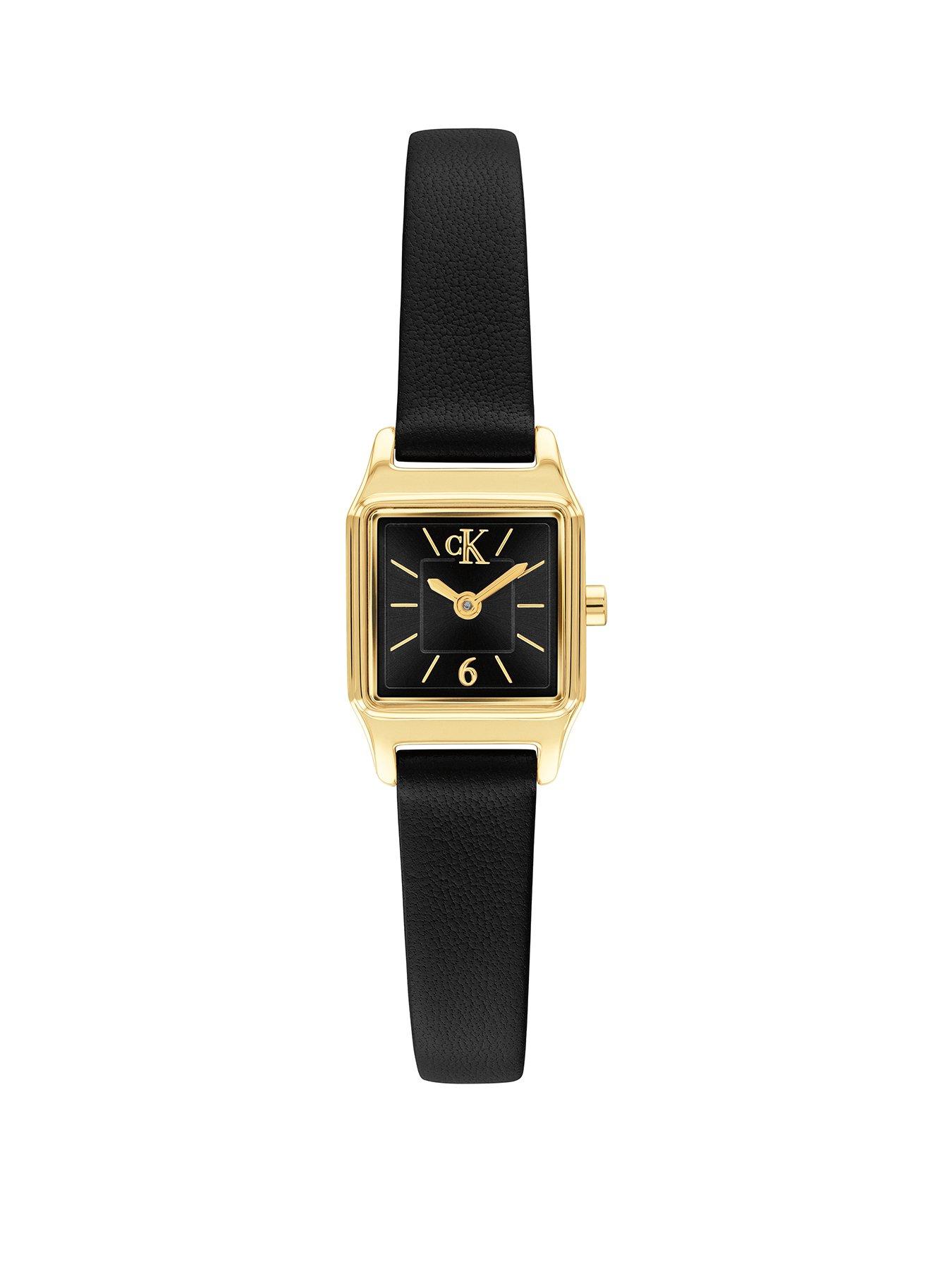 Image 1 of 3 of Calvin Klein Women's Soft Form Black Leather Watch
