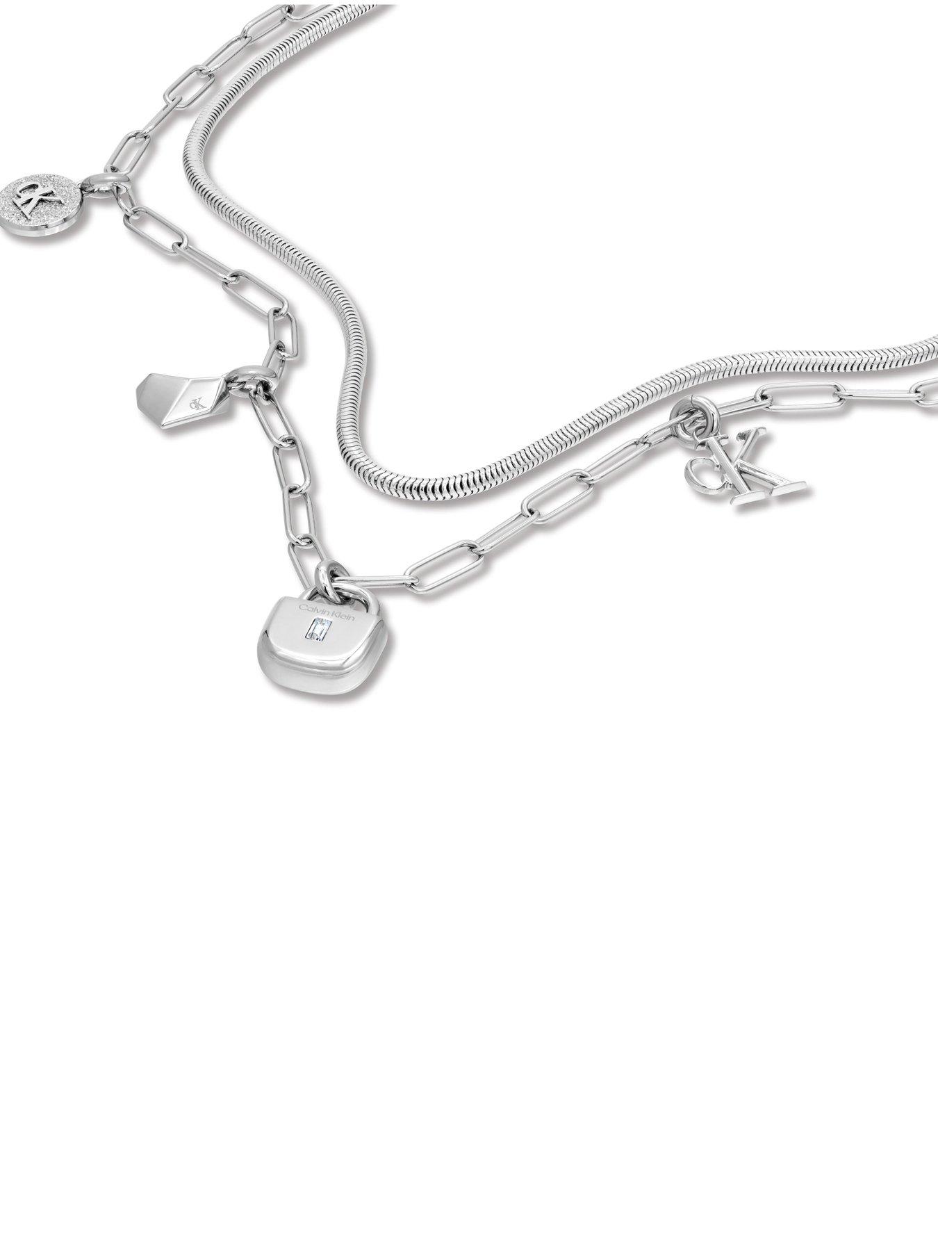 Image 2 of 2 of Calvin Klein Calvin Klein Women's CK Layered Charm Stainless Steel Necklace