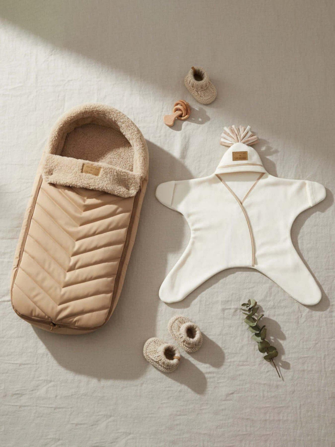 Clair De Lune Snug Footmuff Beige and  6-12 Month Star Wrap Cream