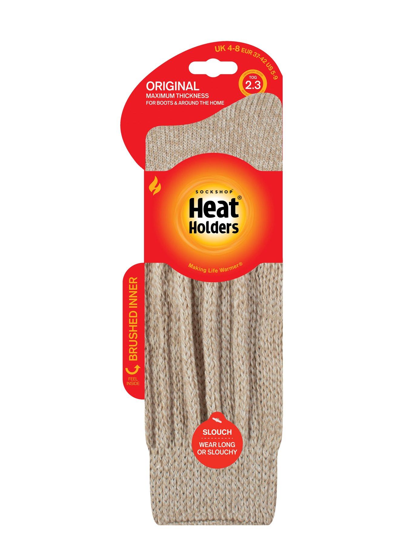 Image 2 of 2 of Heat Holders Womens 2.3 TOG Thermal Brushed Slouch Socks - Oat