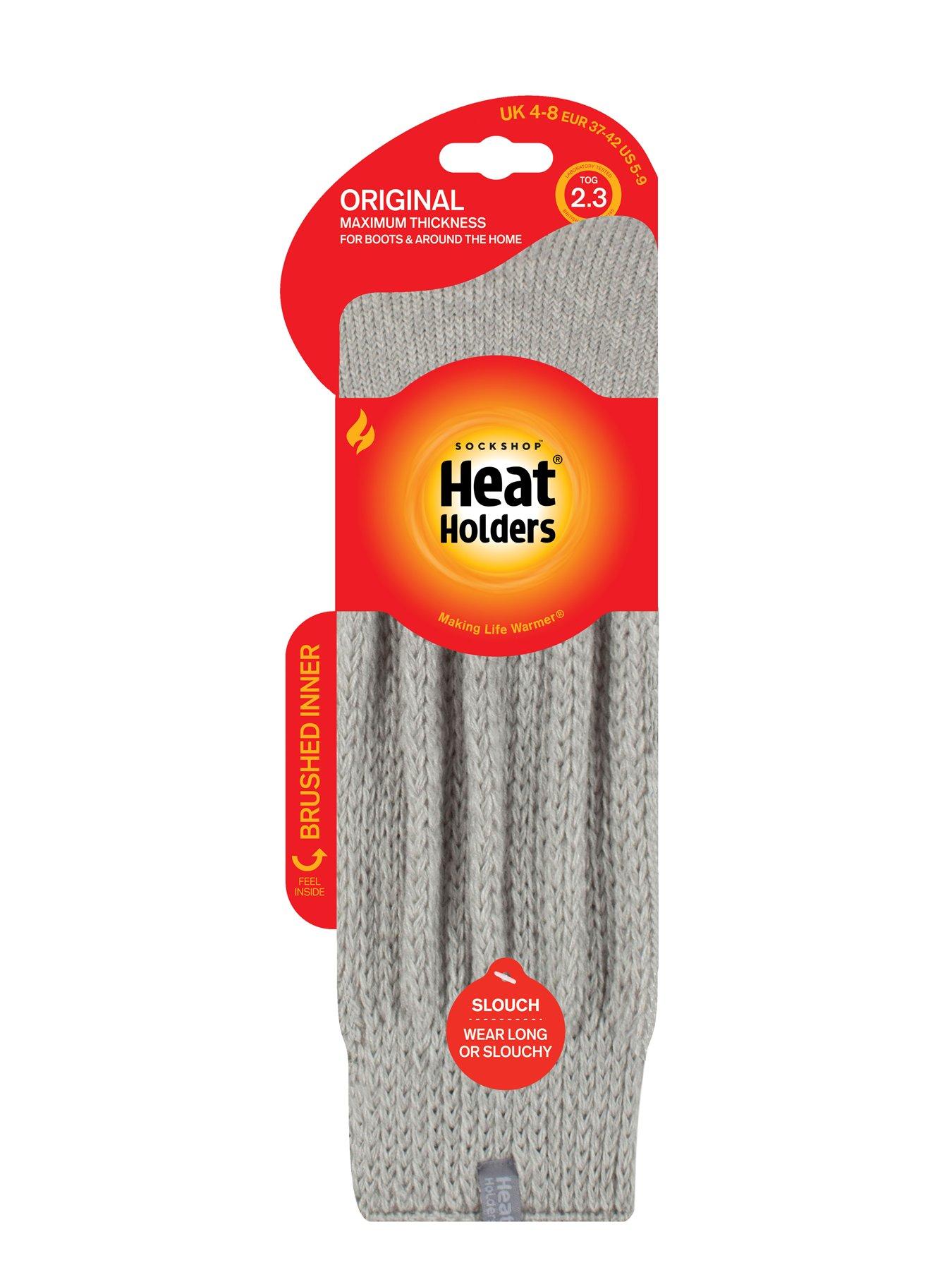 Image 2 of 2 of Heat Holders Womens Slouch Brushed Lining Maximum Thickness Socks - Silver