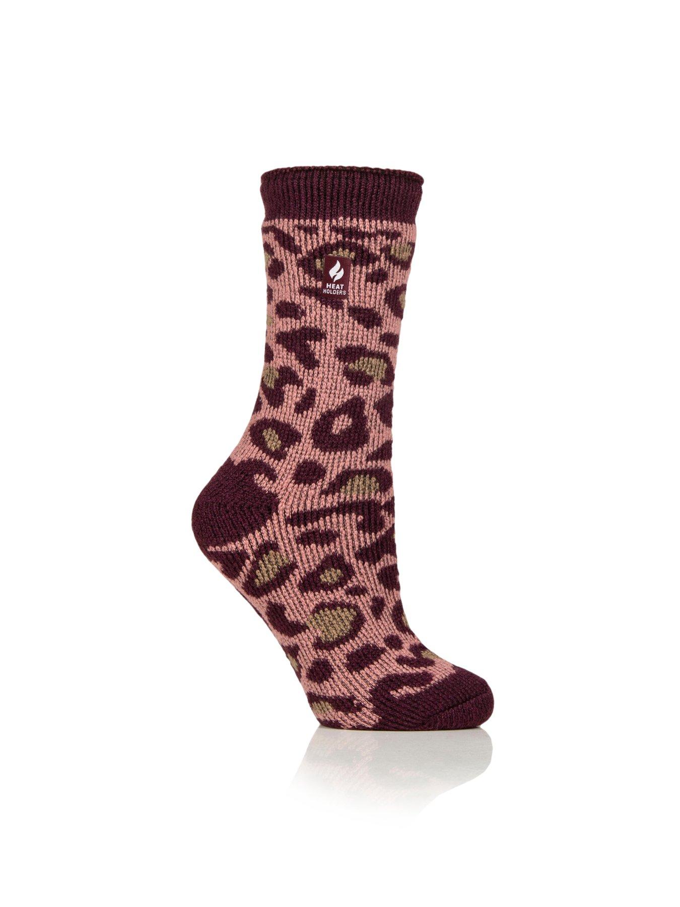 Image 2 of 3 of Heat Holders Womens Jacquard Animal Print Crew Socks - Multi