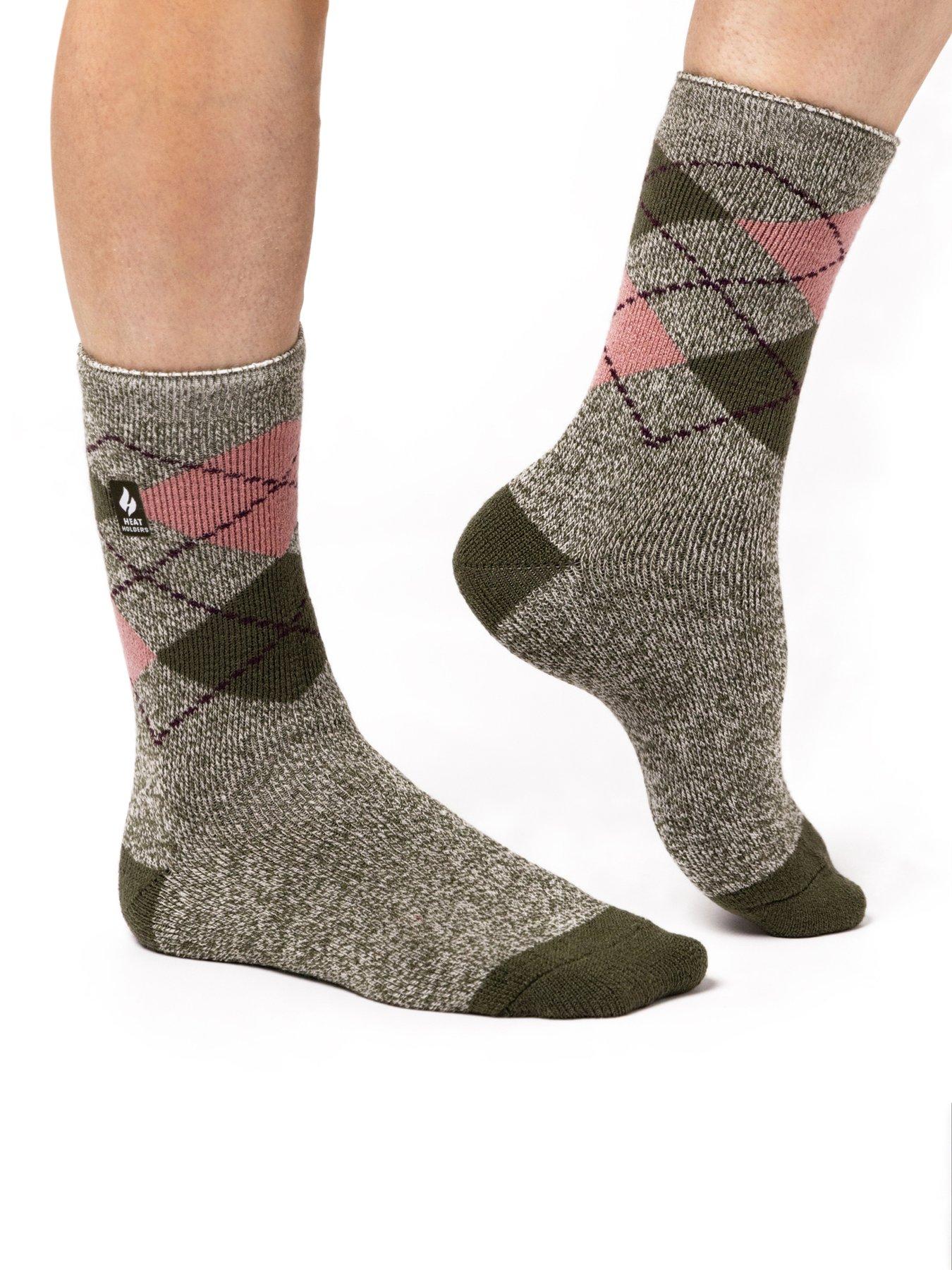 Image 1 of 3 of Heat Holders Womens Lite TOG 1.6 Crew Argyle Socks - Multi