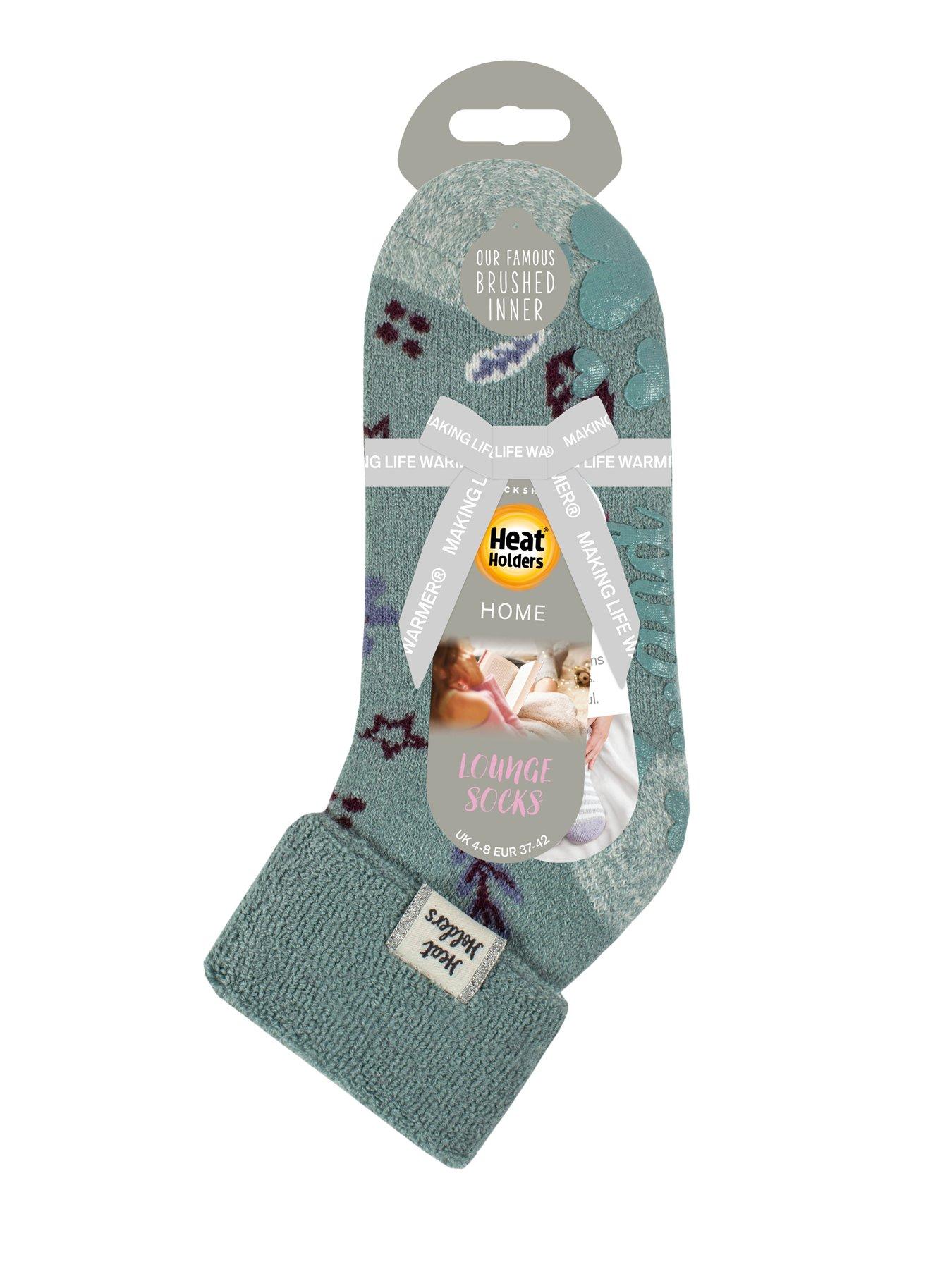 Image 3 of 3 of Heat Holders Womens Brushed Terry Grip Sole Lounge Socks - Multi