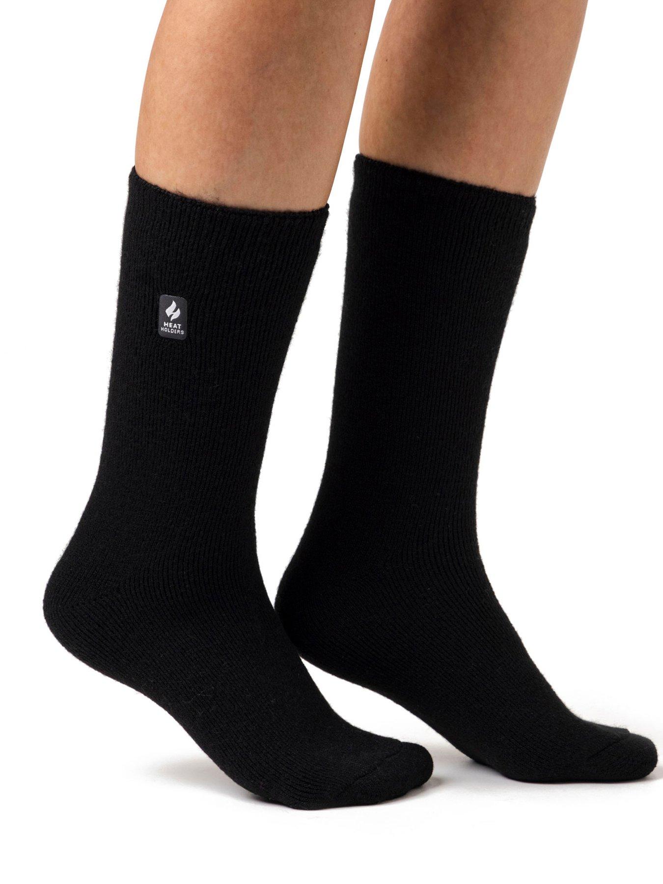 Image 1 of 3 of Heat Holders Womens Advanced Thermal Yarn Extra-Long Non-Binding Socks - Black