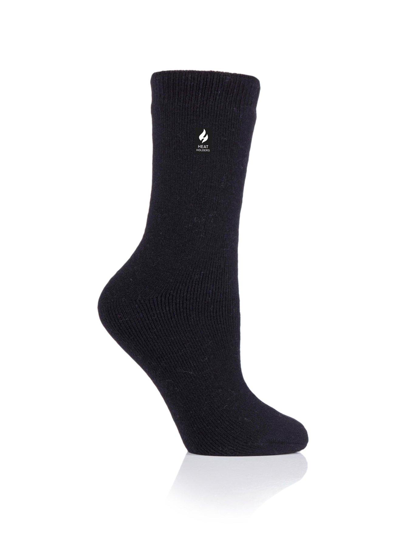 Image 2 of 3 of Heat Holders Womens Advanced Thermal Yarn Extra-Long Non-Binding Socks - Black