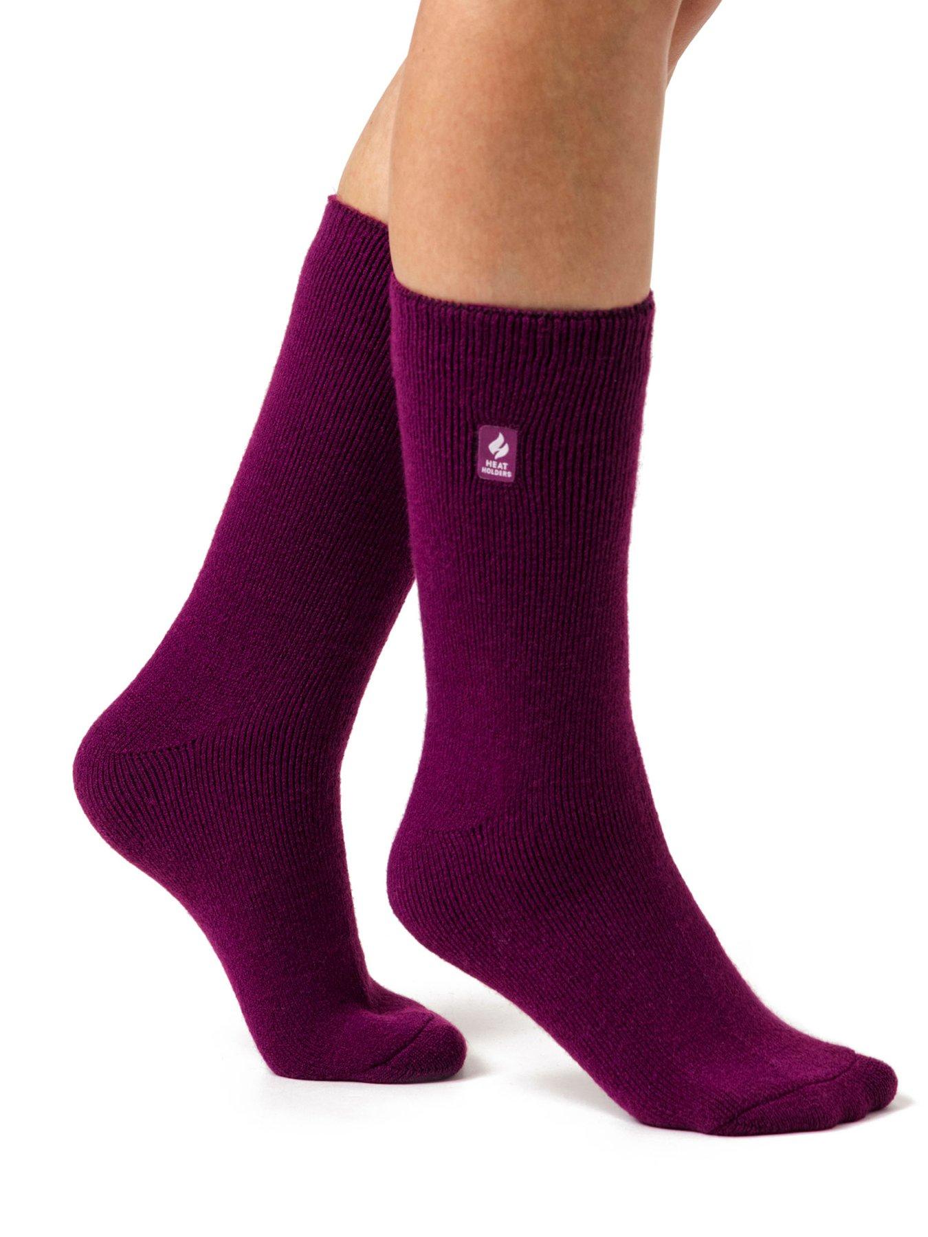 Image 1 of 3 of Heat Holders Womens Lite TOG 1.6 Brushed Inner Crew Socks - Fuchsia