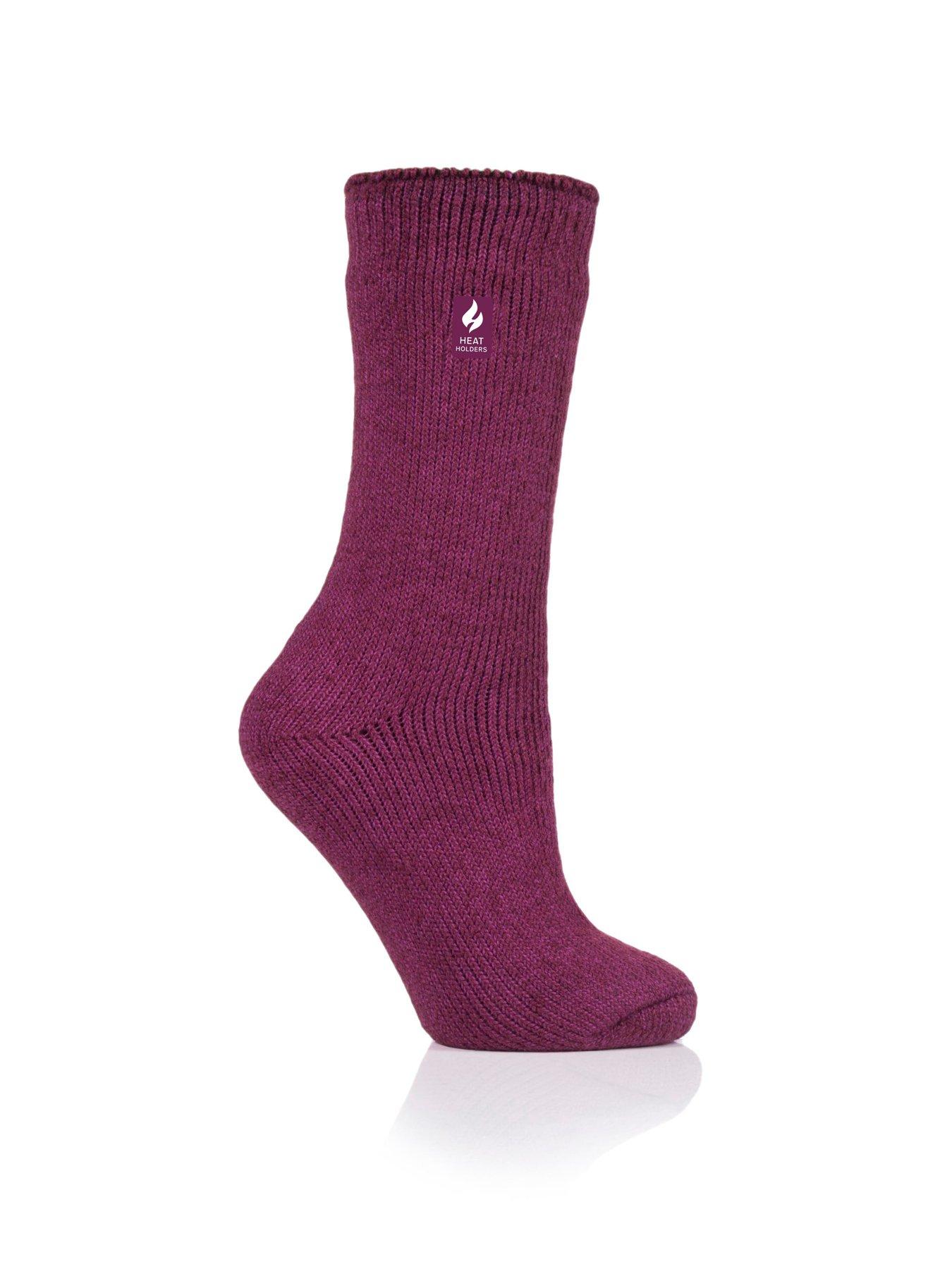 Image 2 of 3 of Heat Holders Womens Lite TOG 1.6 Brushed Inner Crew Socks - Fuchsia