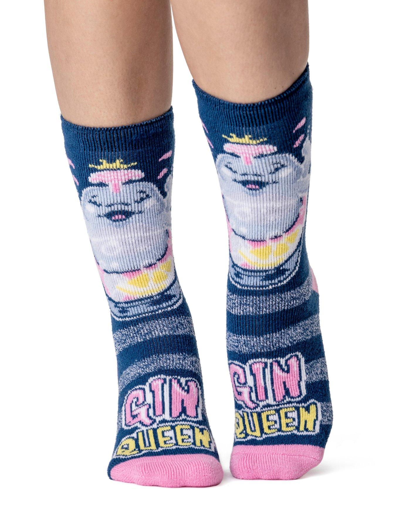 Image 1 of 3 of Heat Holders Womens Thermal Novelty Gin Queen Socks - Multi
