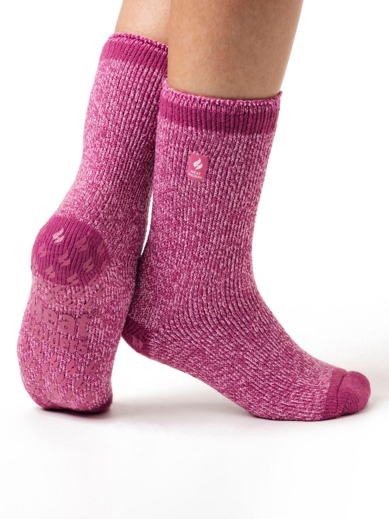 Image 1 of 3 of Heat Holders Womens Original Florence TOG 2.3 Non-Slip Slipper Socks - Muted Pink