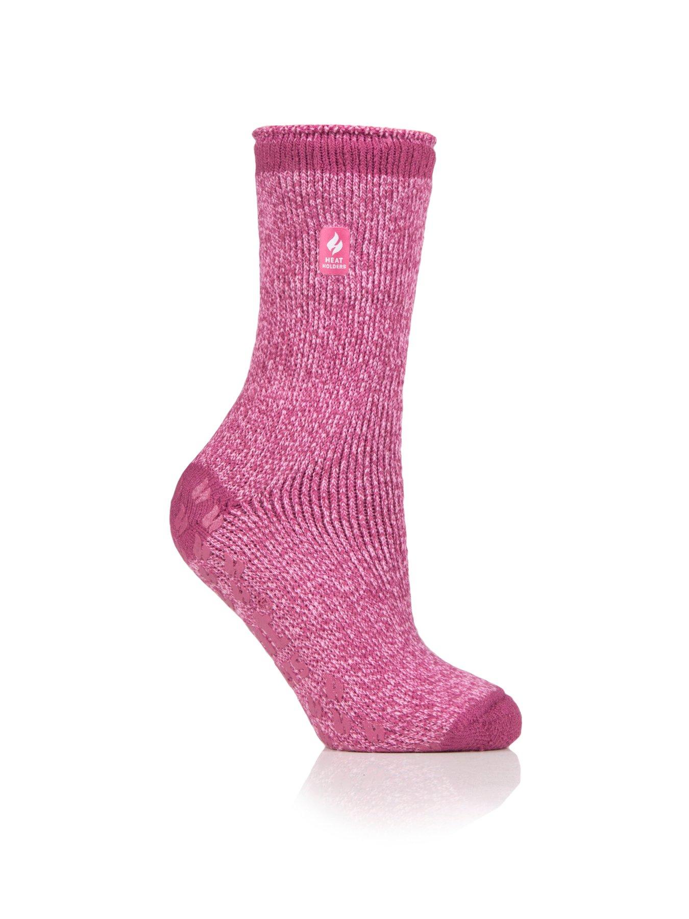 Image 2 of 3 of Heat Holders Womens Original Florence TOG 2.3 Non-Slip Slipper Socks - Muted Pink