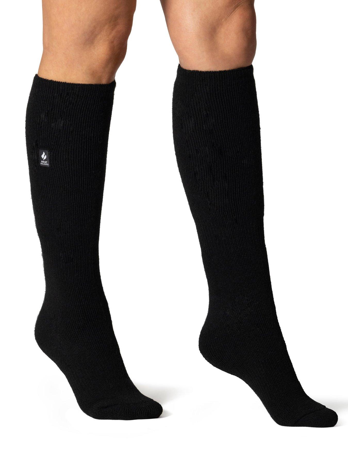 Image 1 of 3 of Heat Holders Womens Lite Long TOG 1.6 Brushed Inner Knee High Socks - Black