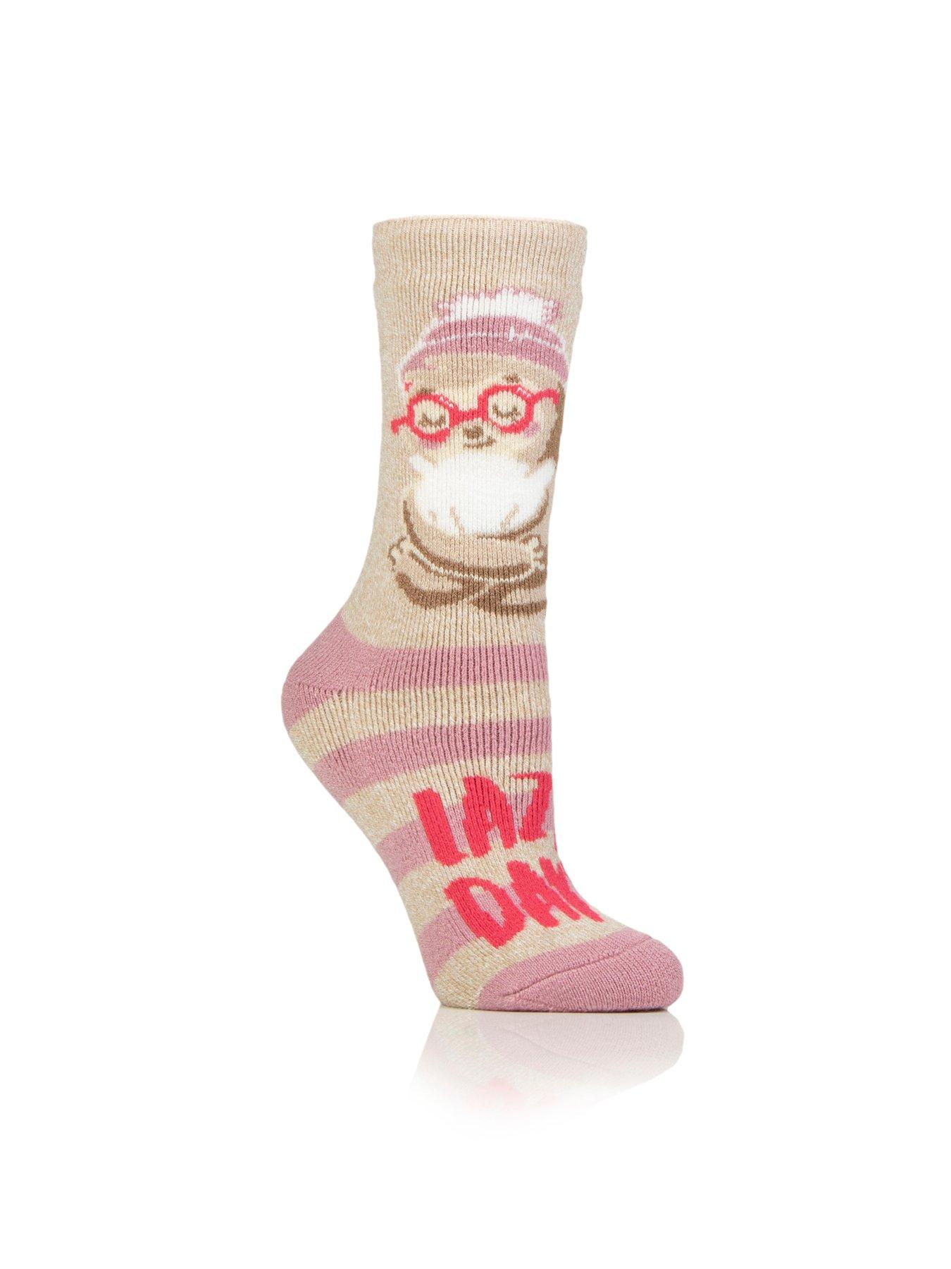 Image 2 of 3 of Heat Holders Womens Thermal Knit Soft-Touch Ribbed Novelty Socks - Multi