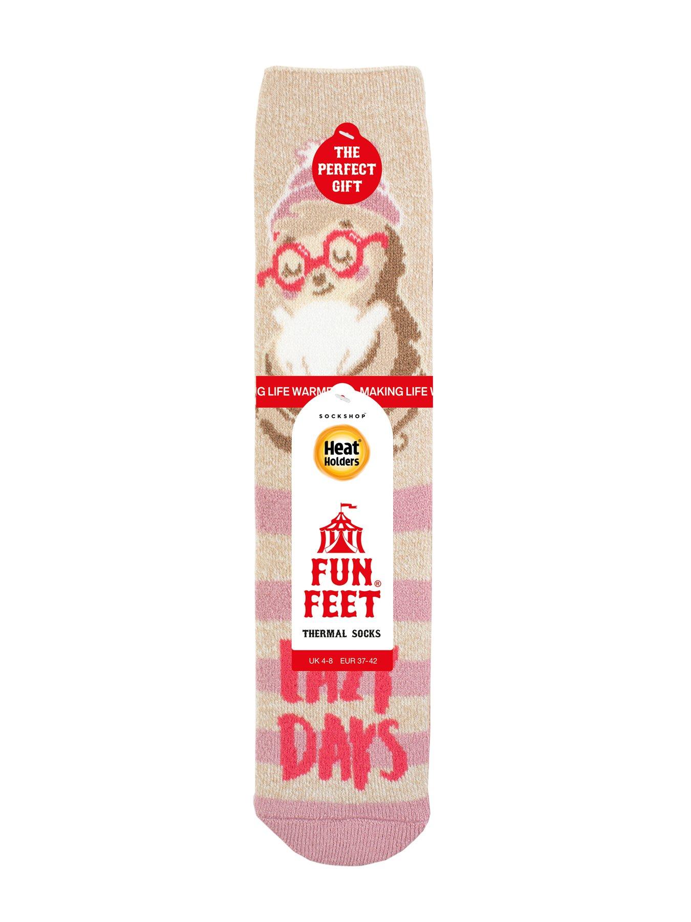 Image 3 of 3 of Heat Holders Womens Thermal Knit Soft-Touch Ribbed Novelty Socks - Multi