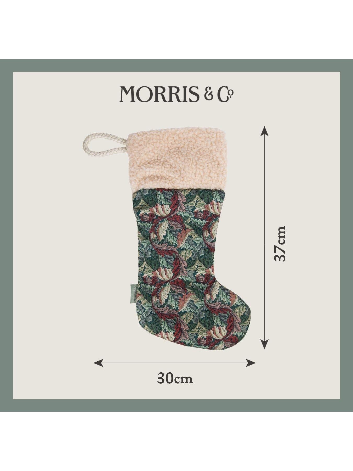 Image 3 of 6 of William Morris Acanthus Print Christmas Stocking Toy