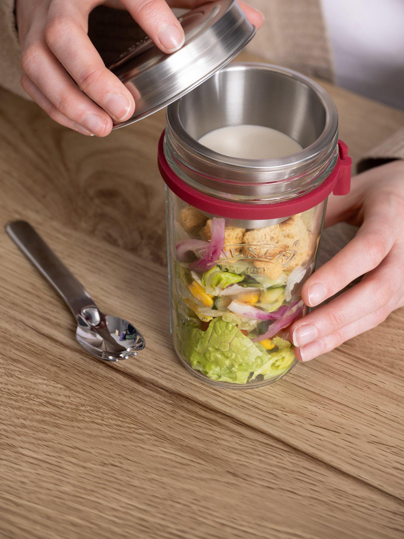 KILNER On The Go Glass Breakfast Jar Set Of 2