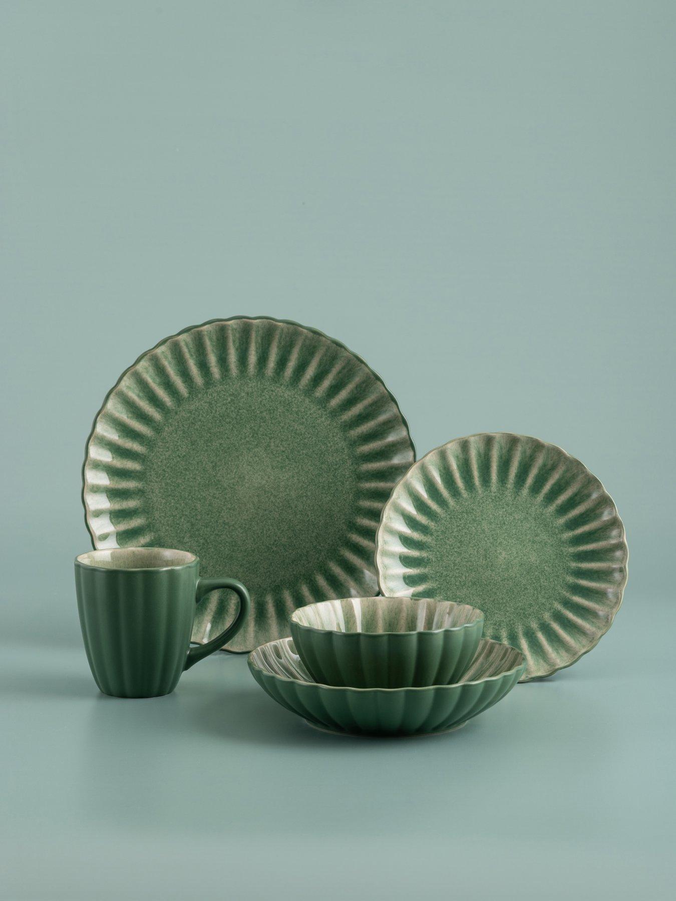 Image 5 of 5 of Price & Kensington Set Of 4 Harvest Harmony Mugs 350ml Green