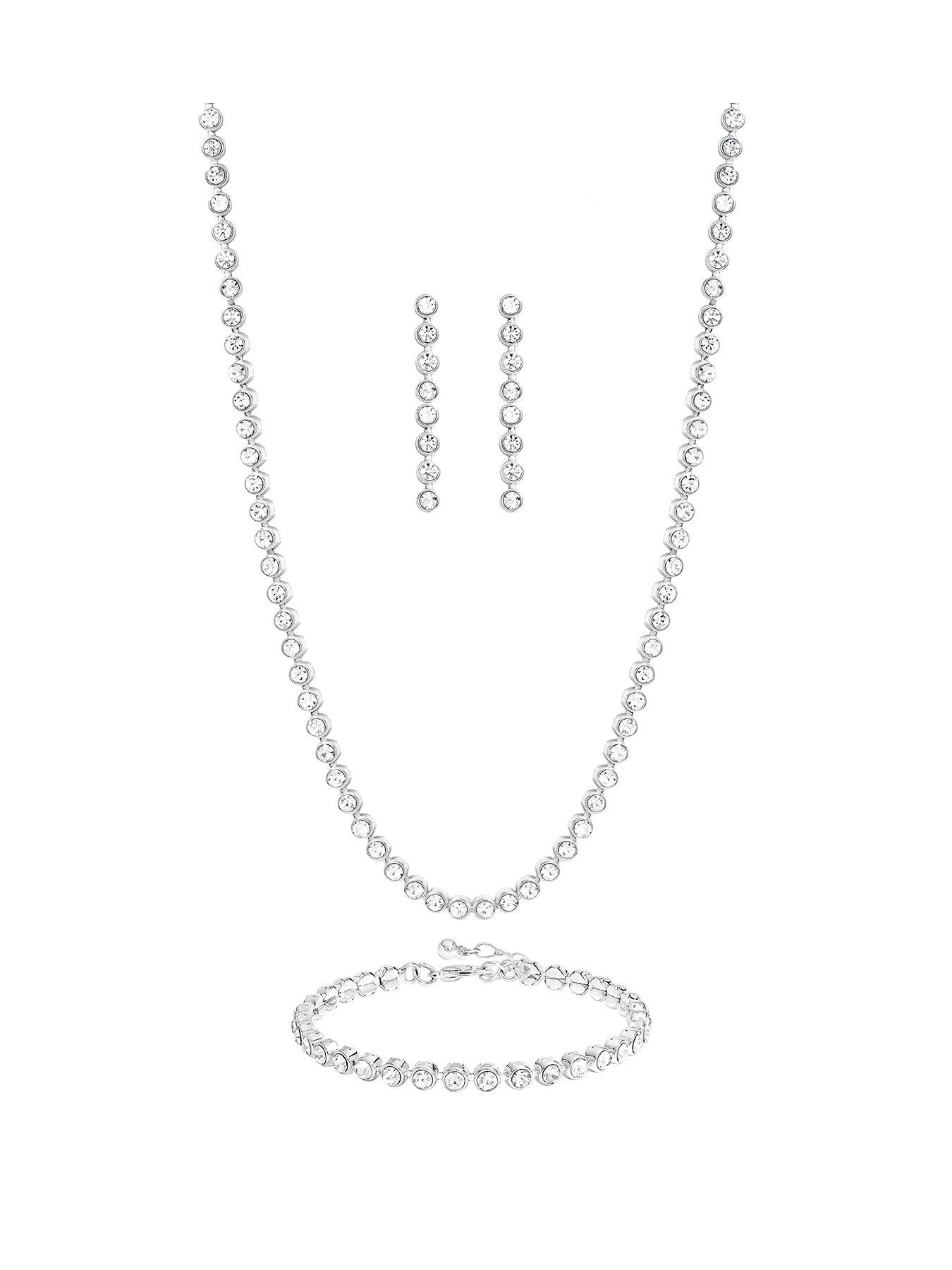 Image 1 of 1 of Mood Silver Plated Tennis Three Piece Set
