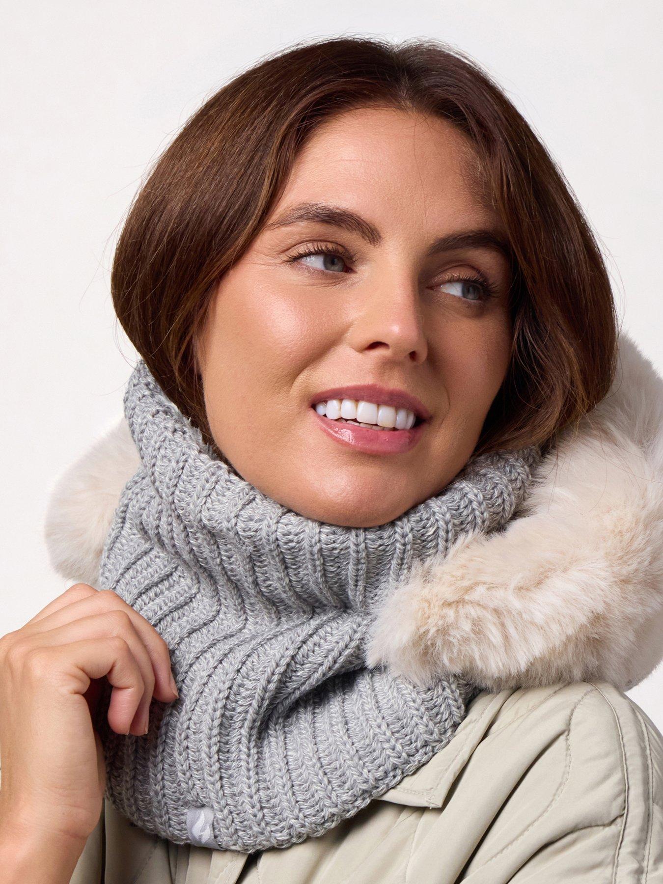 Image 3 of 4 of Heat Holders FAUX FUR SNOOD - NIKITA LIGHT GREY