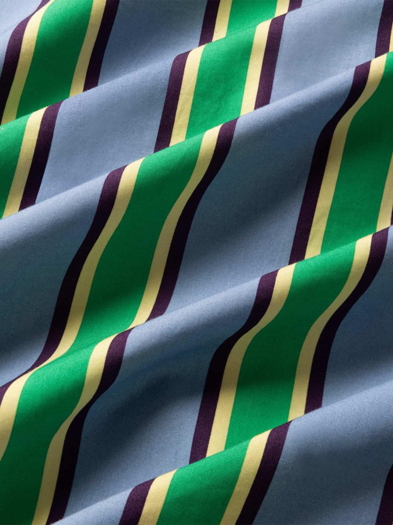 Image 6 of 6 of CHELSEA PEERS Organic Cotton Jewel Stripe Button Up Long Pyjama Set - Multi