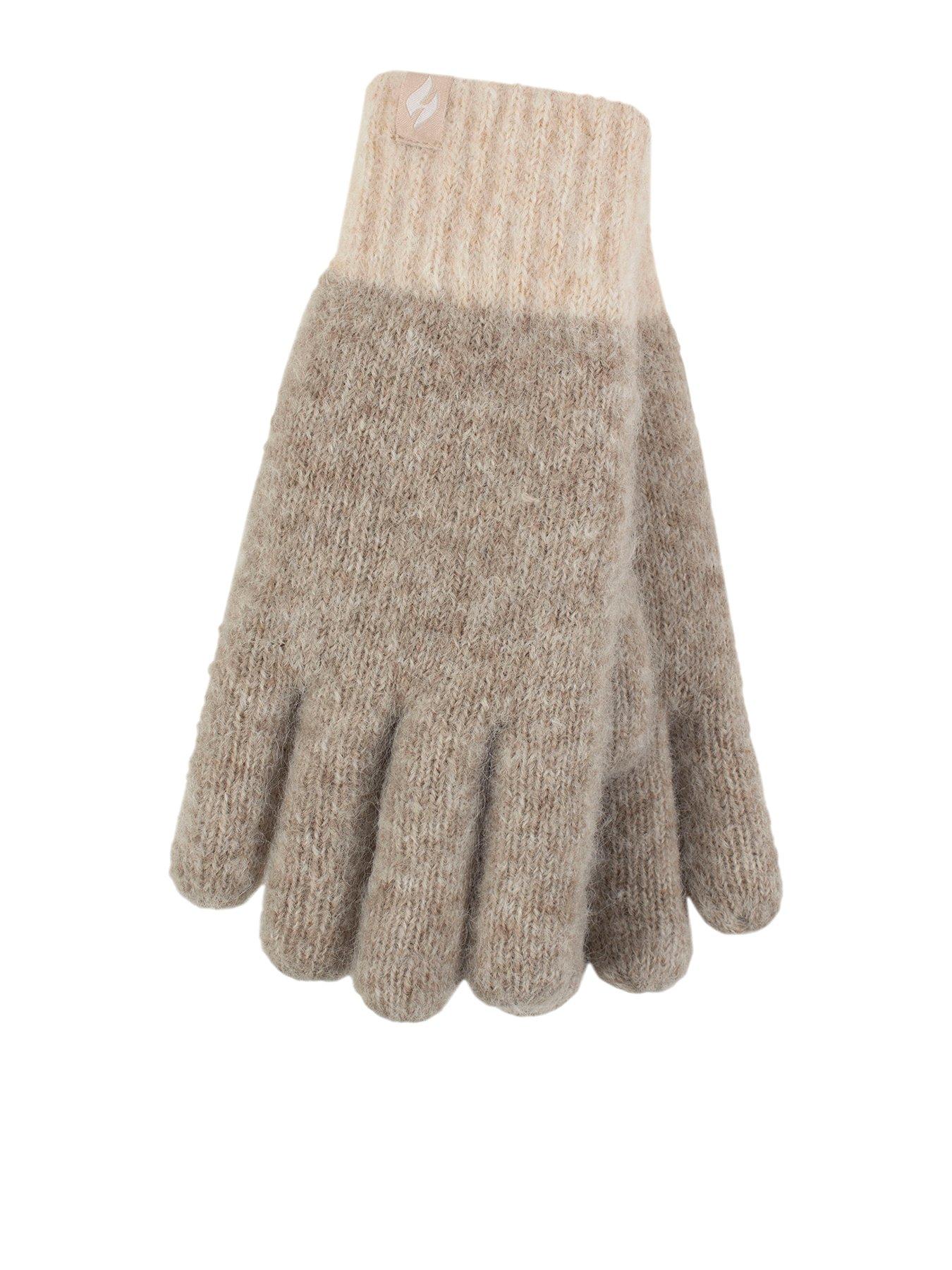 Image 1 of 3 of Heat Holders TEXTURED YARN GLOVES - NATURAL
