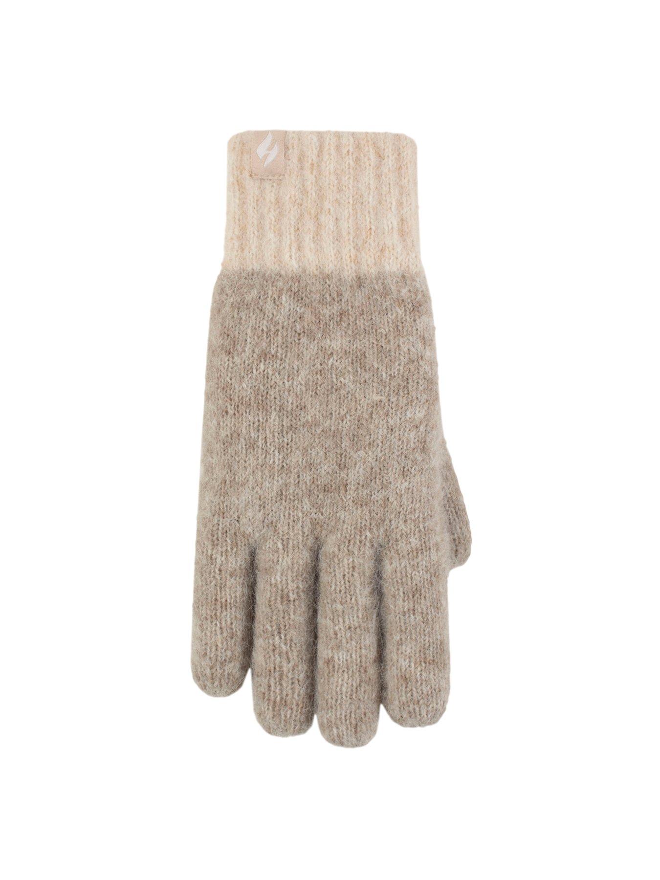 Image 2 of 3 of Heat Holders TEXTURED YARN GLOVES - NATURAL
