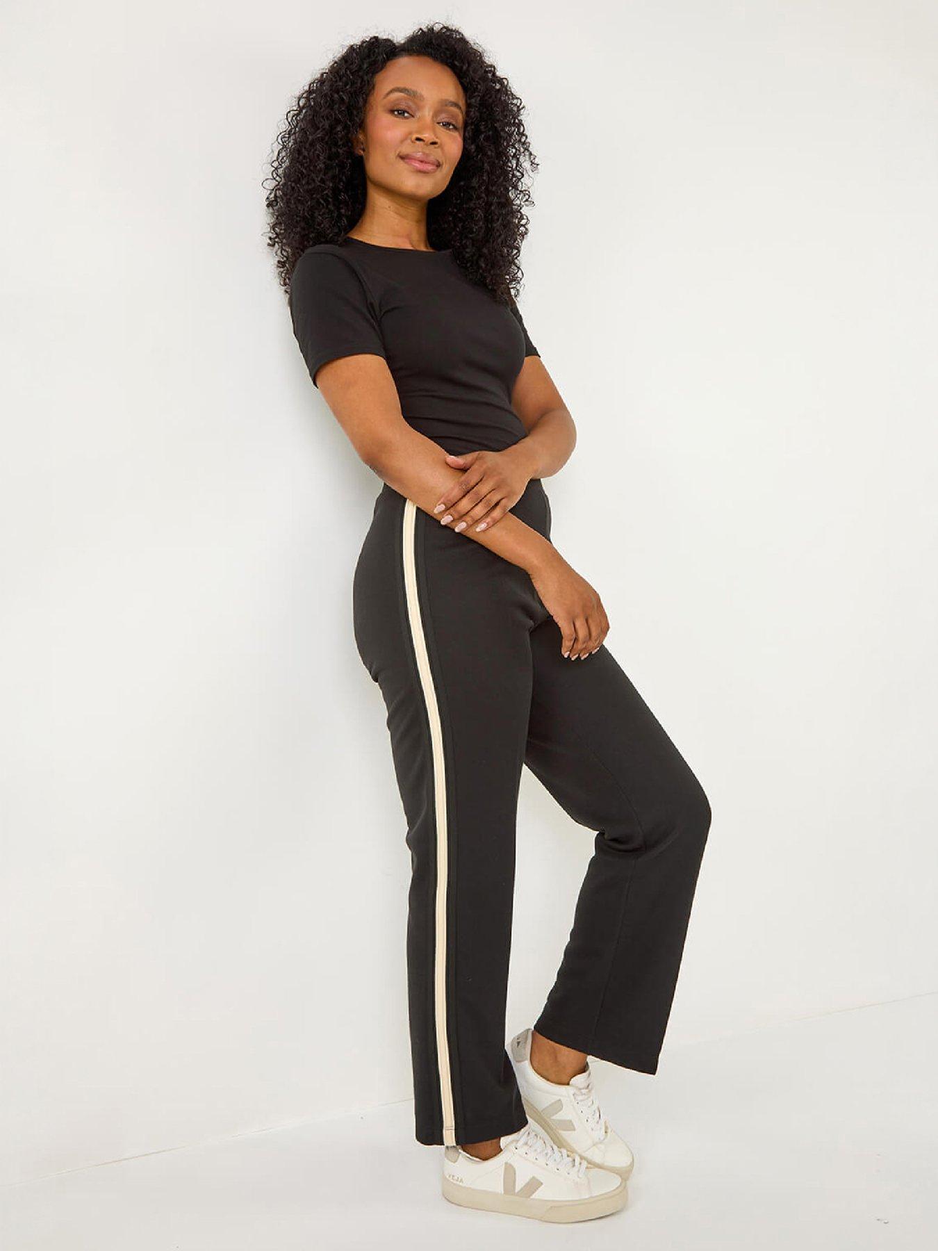 Image 1 of 4 of Roman Petite Side Stripe Ponte Trouser