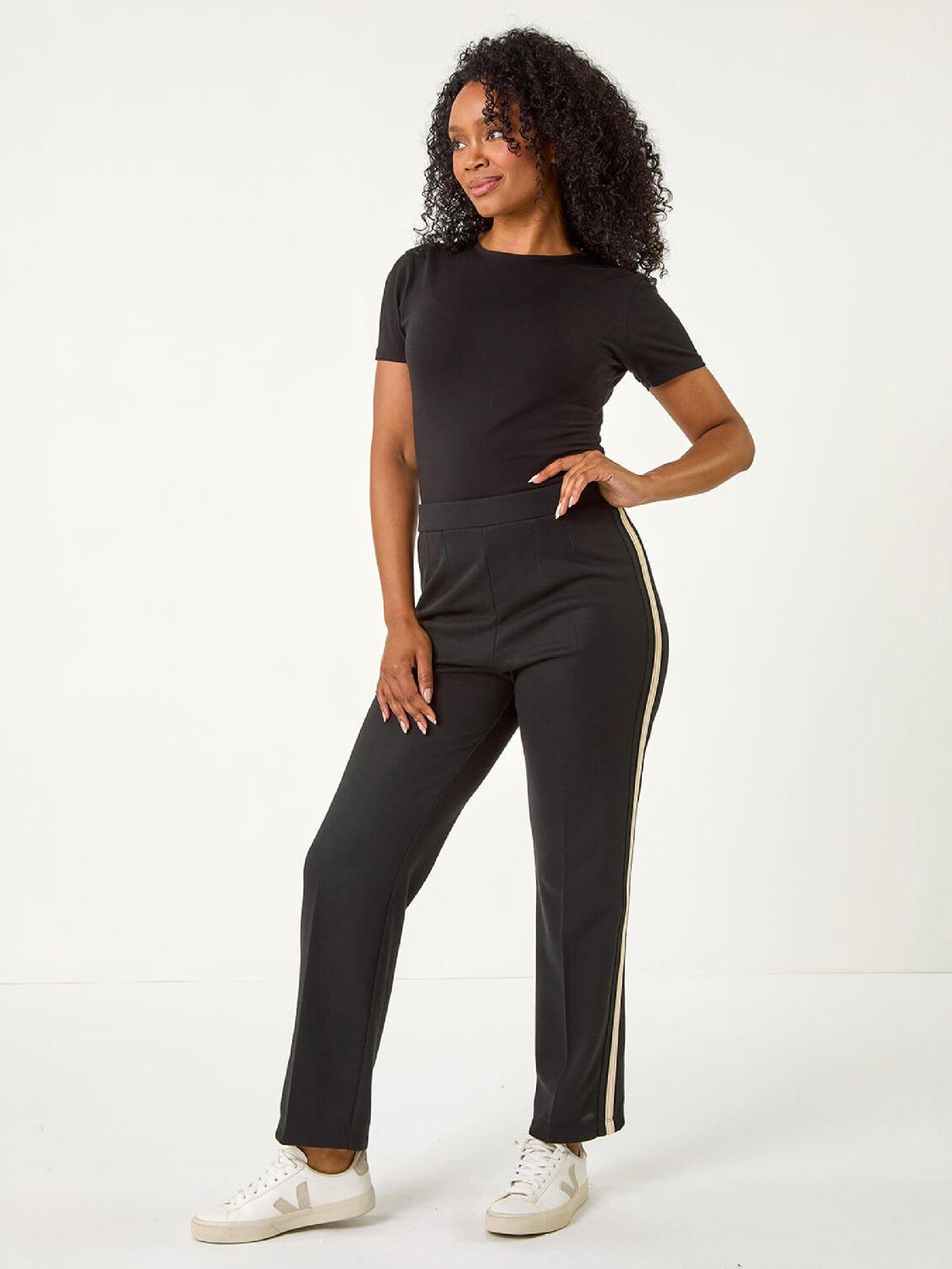 Image 4 of 4 of Roman Petite Side Stripe Ponte Trouser