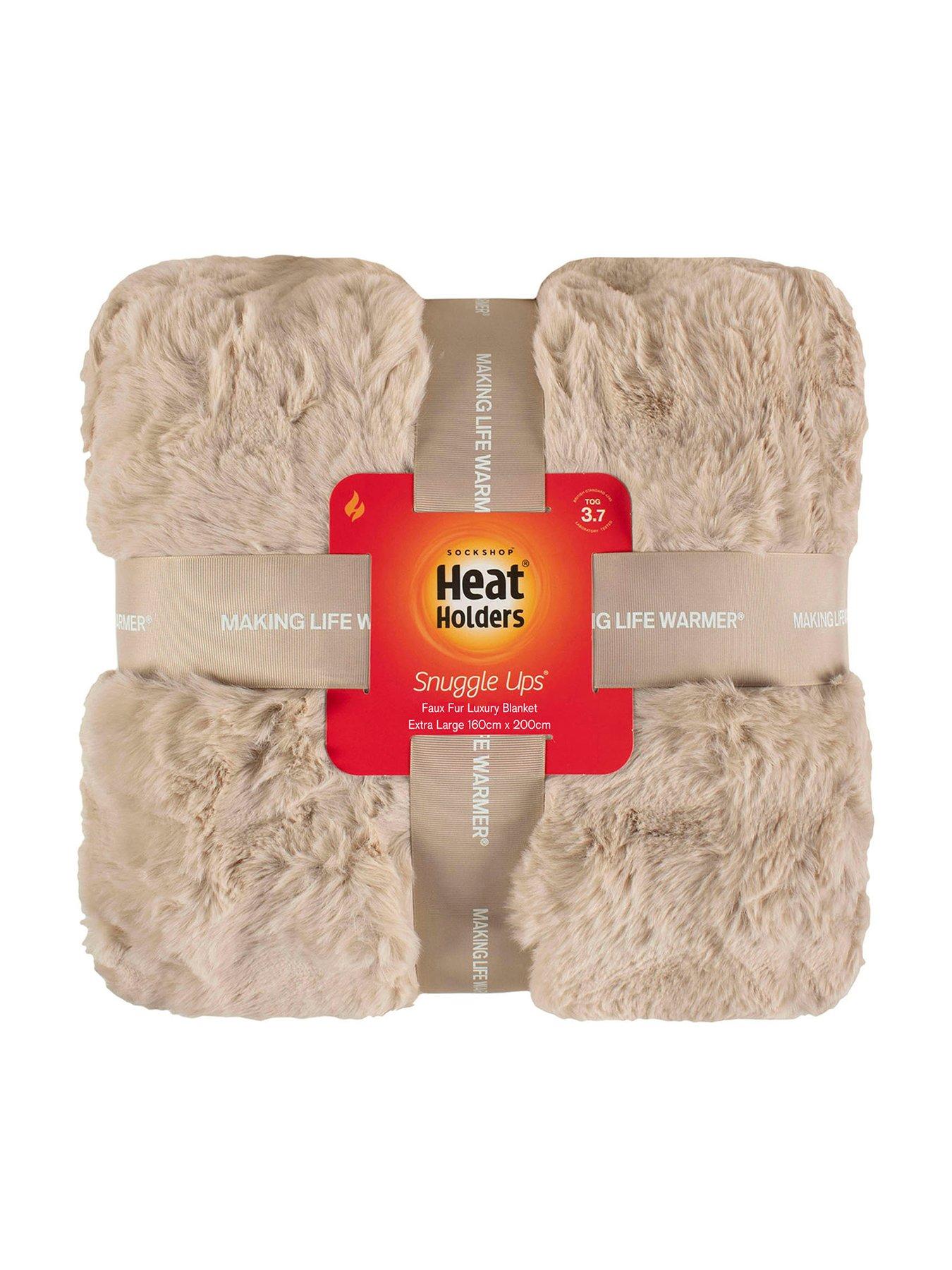 Heat Holders HEAT HOLDERS SNUGGLE UPS FAUX FUR LUXURY BLANKET - NATURAL