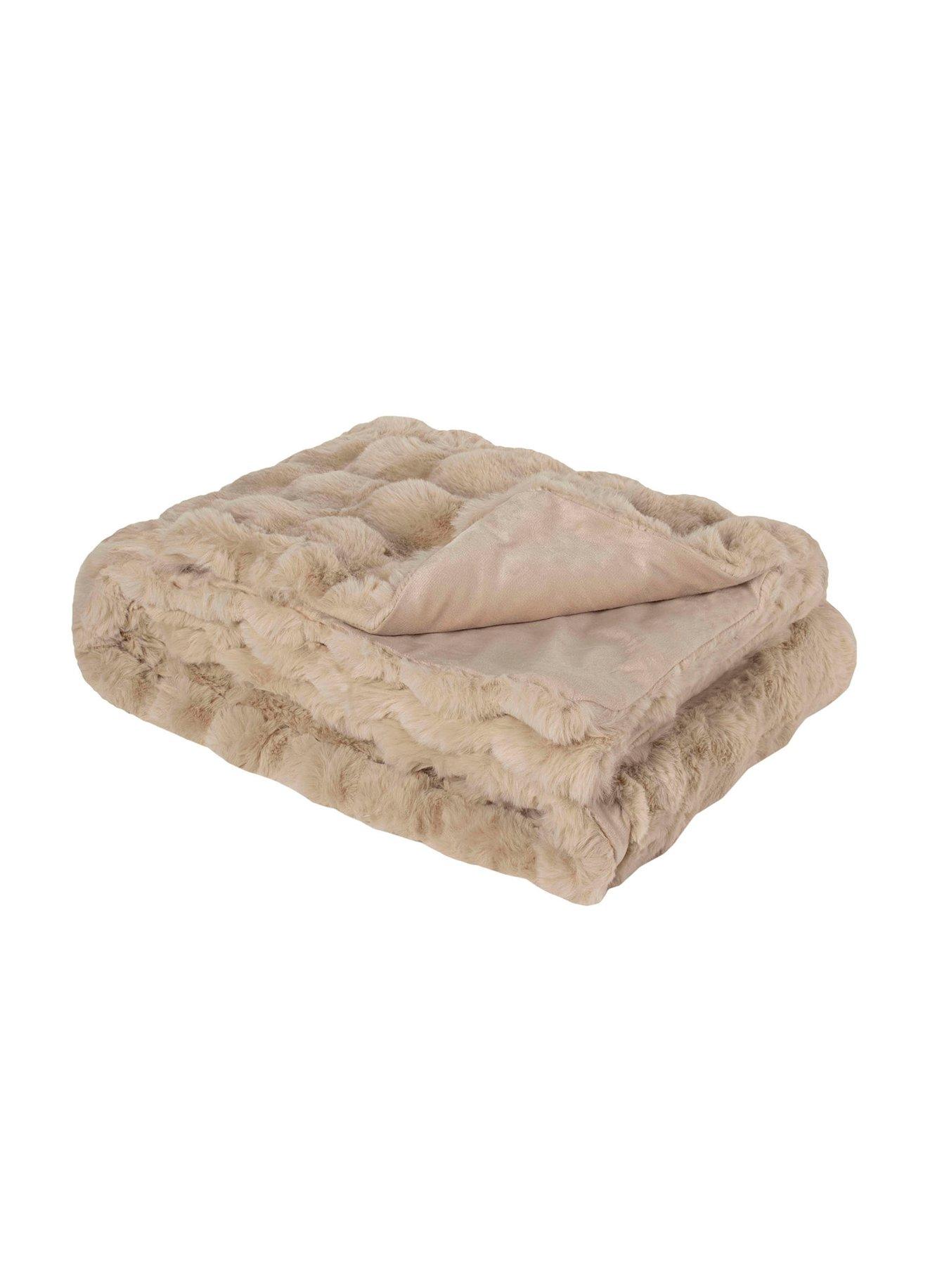 Image 5 of 5 of Heat Holders HEAT HOLDERS SNUGGLE UPS FAUX FUR LUXURY BLANKET - NATURAL