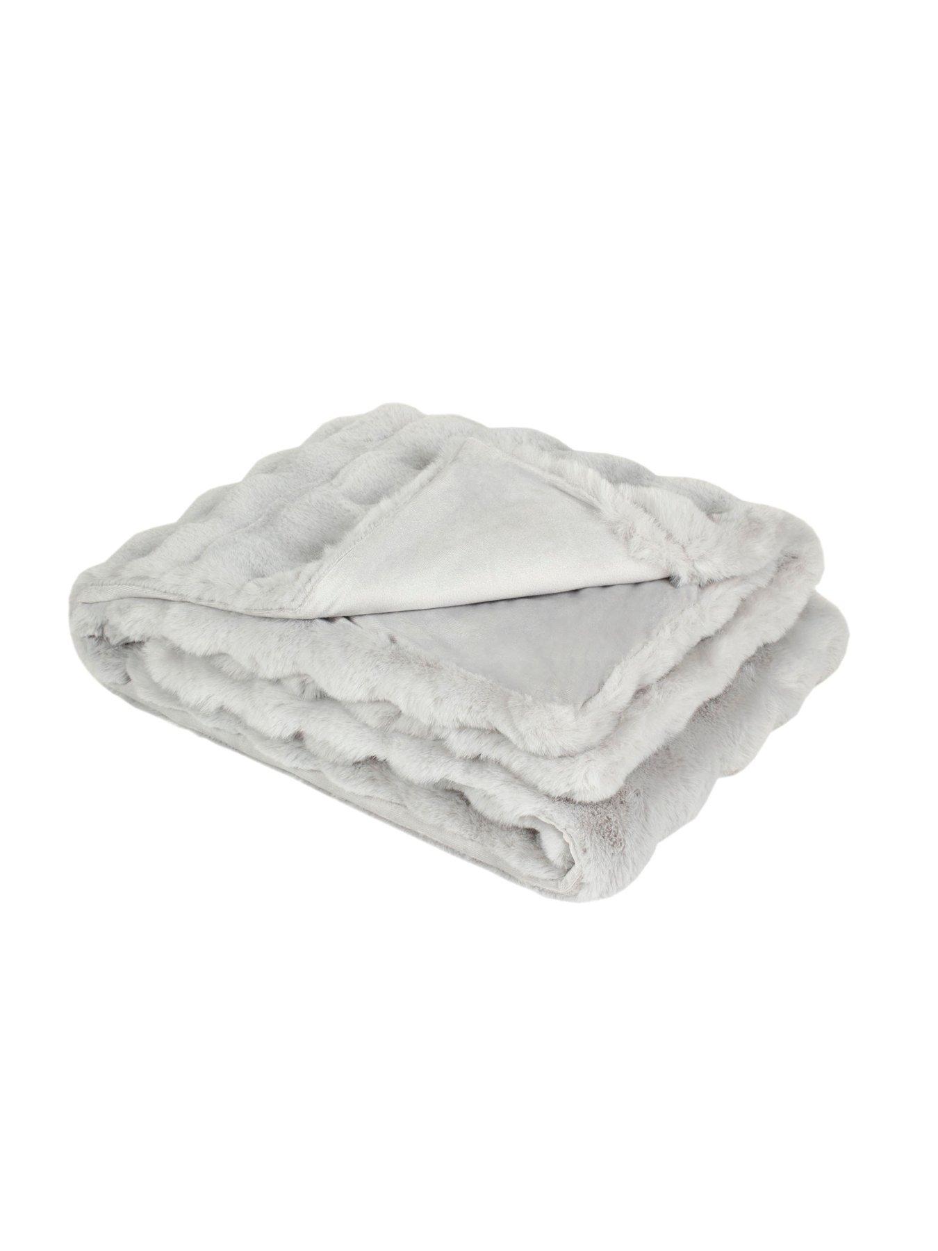 Image 2 of 2 of Heat Holders HEAT HOLDERS SNUGGLE UPS FAUX FUR LUXURY BLANKET - LIGHT GREY