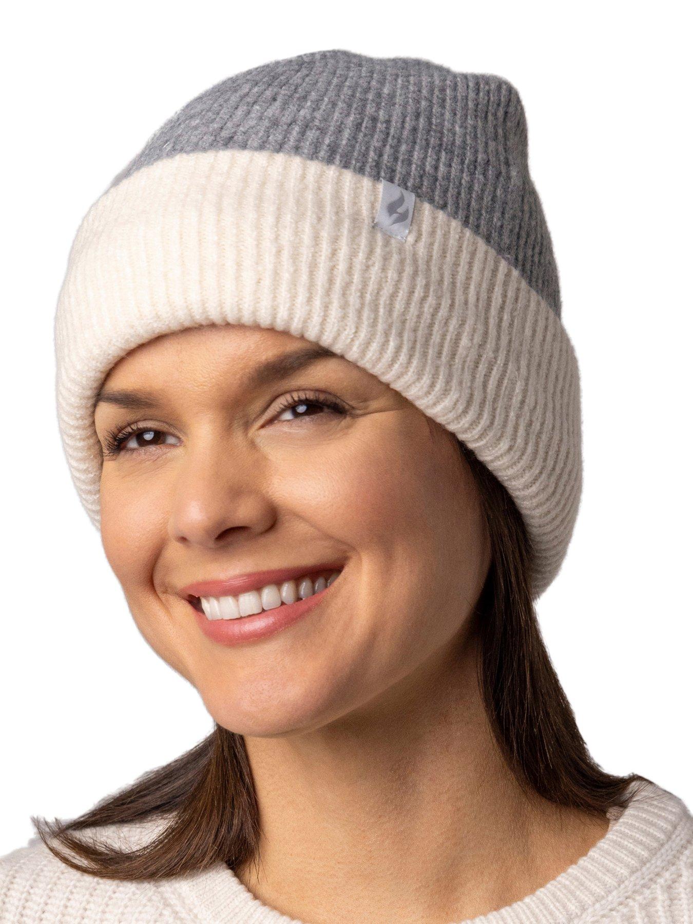 Image 1 of 4 of Heat Holders TWO TONE CONTRAST TURNOVER HAT - SILVER MELANGE