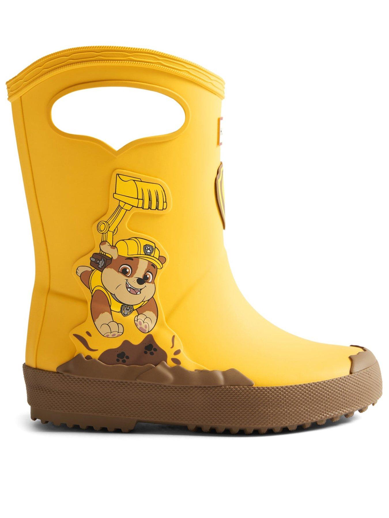 Hunter Paw Patrol Rubble Wellington Boots - Yellow