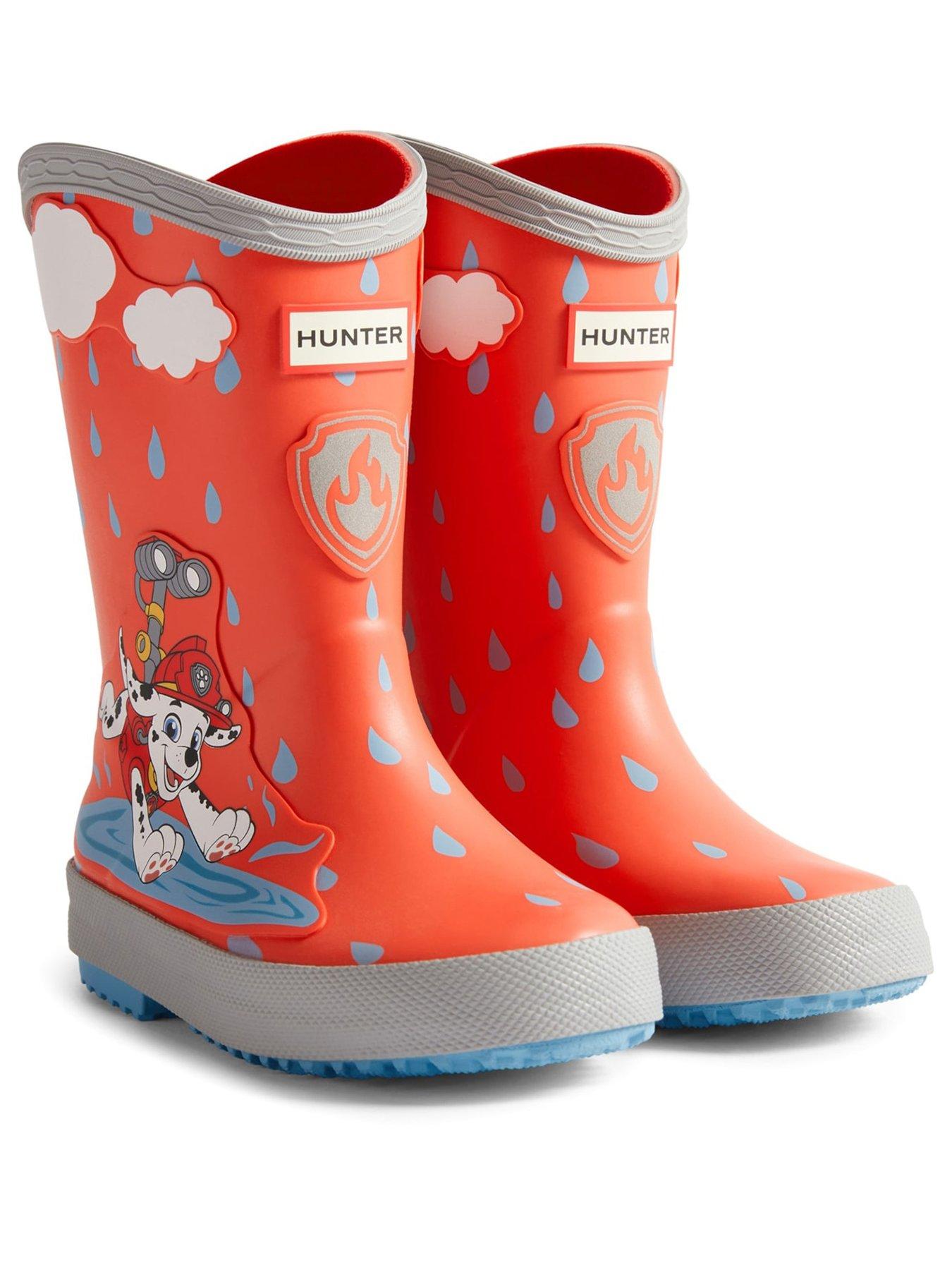 Image 2 of 5 of Hunter Paw Patrol Marshall Wellington Boots - Red