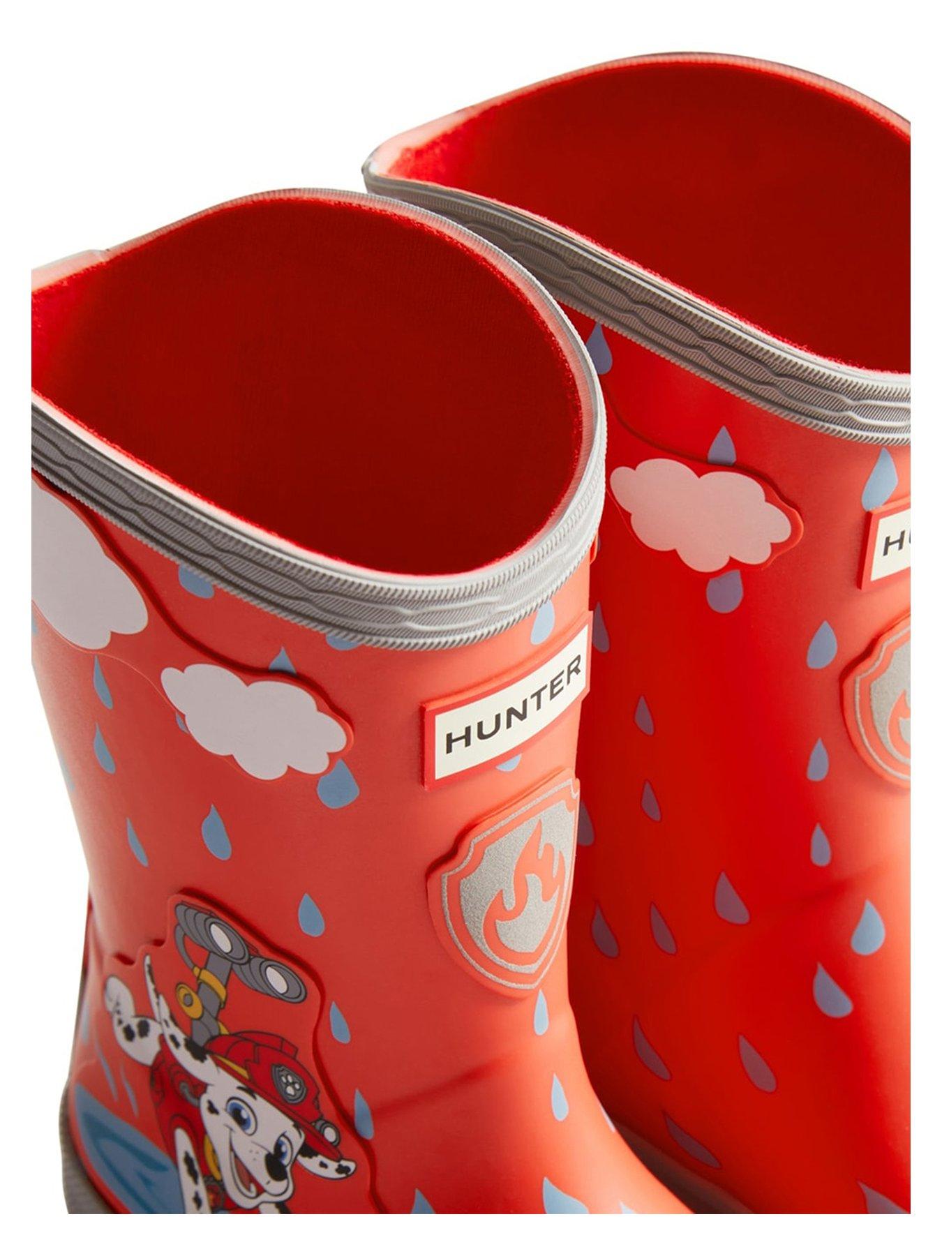 Image 4 of 5 of Hunter Paw Patrol Marshall Wellington Boots - Red