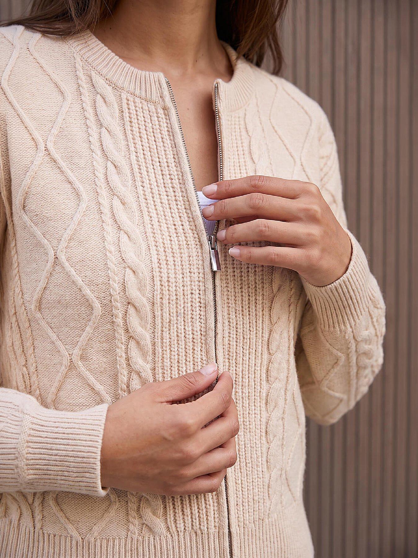 Image 2 of 4 of Roman Knitted Cable Bomber