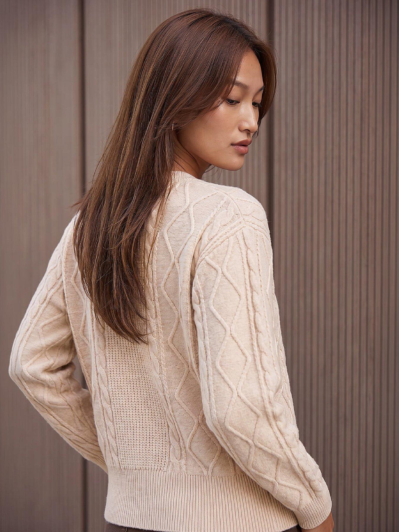 Image 4 of 4 of Roman Knitted Cable Bomber