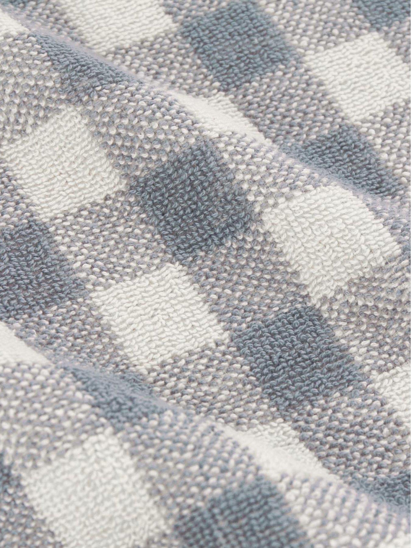 Image 4 of 4 of Yard Barton Check Towel Collection Denim Blue