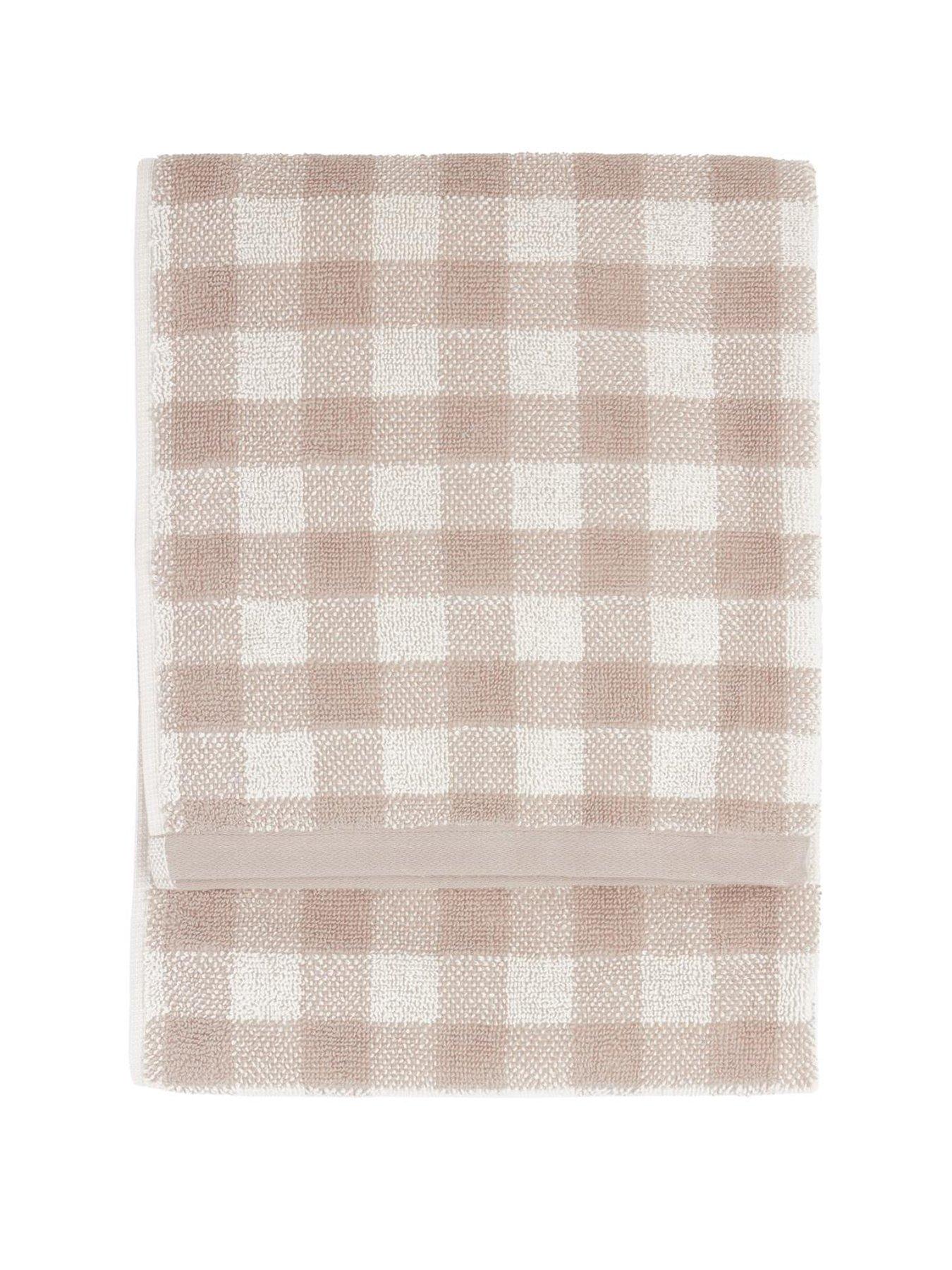 Image 2 of 4 of Yard Barton Check Towel Collection Natural