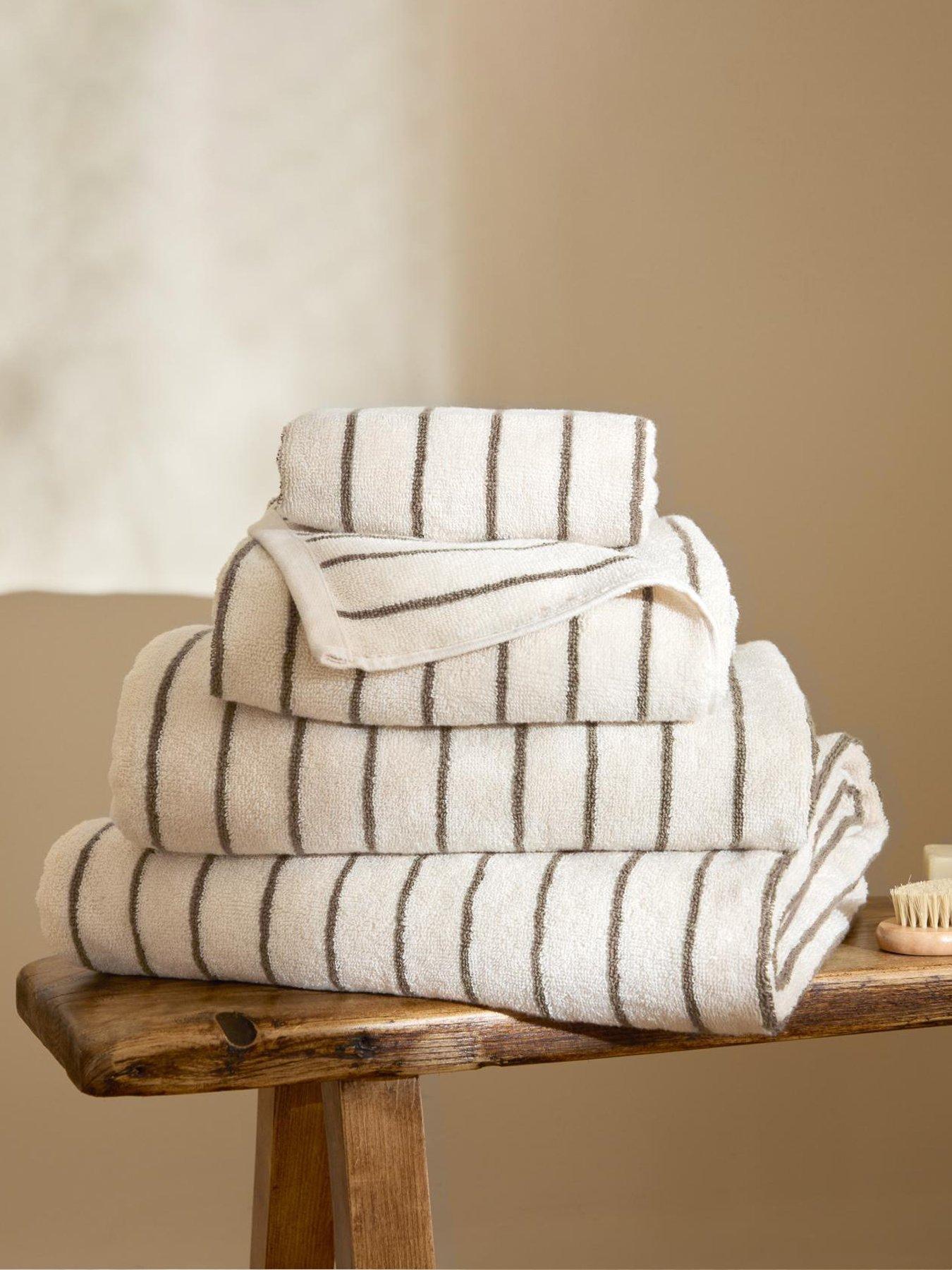 Image 1 of 4 of Yard Hebden Narrow Stripe Towel Collection Mole