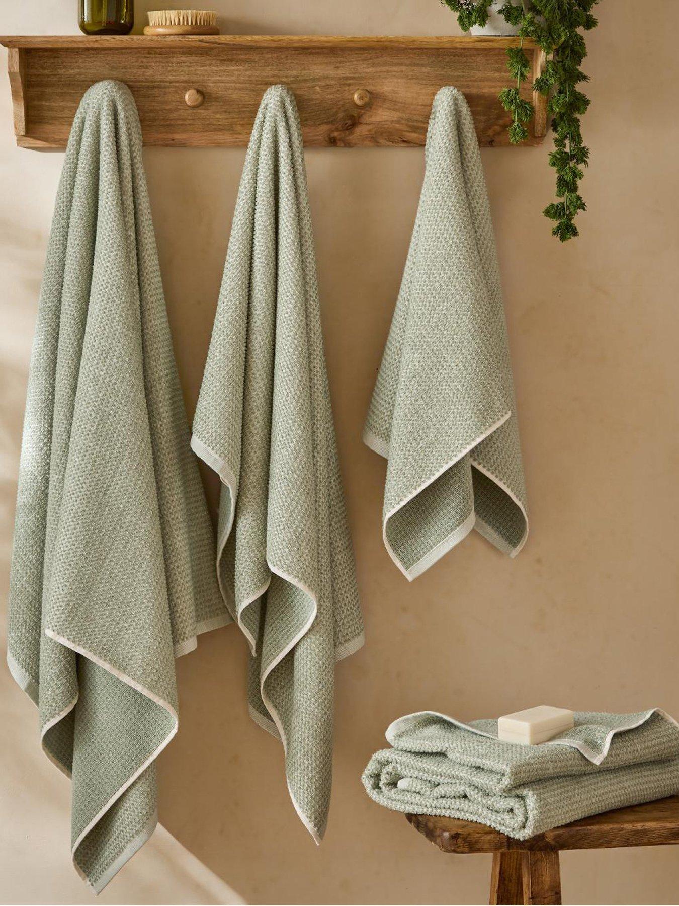 Image 3 of 4 of Yard Hebden Waffle Towel Collection Bay Green