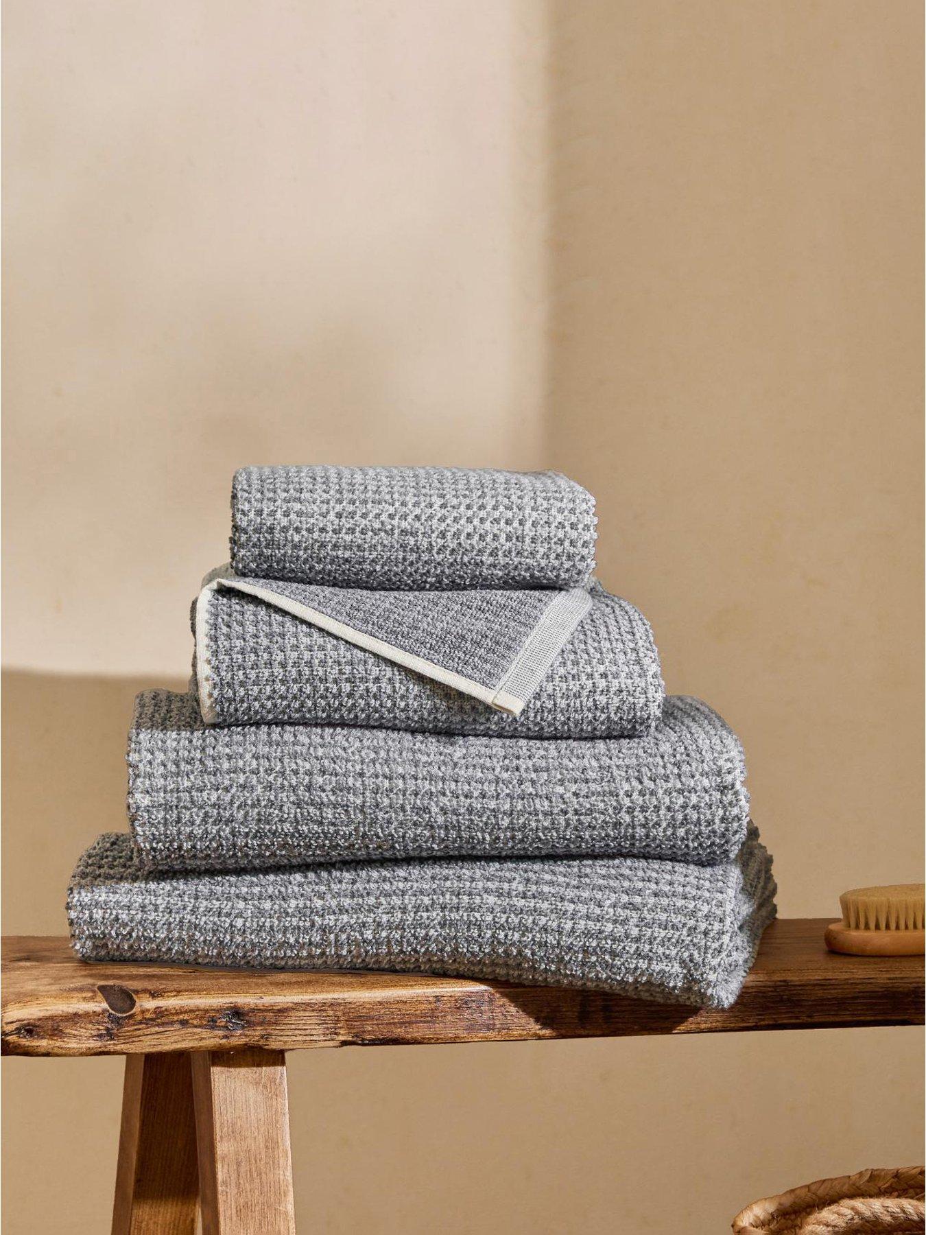 Image 1 of 4 of Yard Hebden Waffle Towel Collection Denim Blue