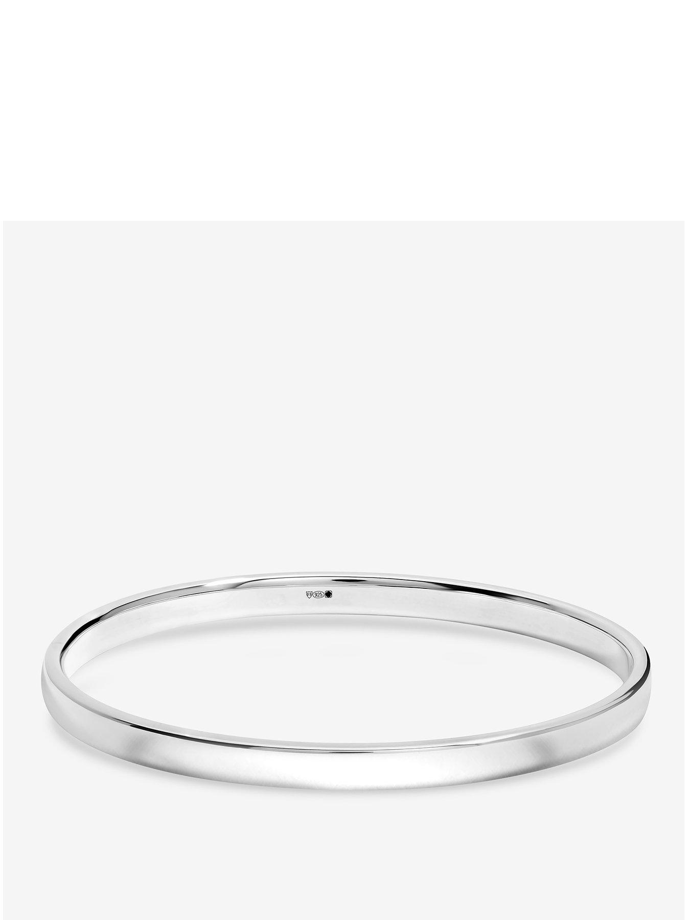 Jon Richard Simply Silver 925 Sterling Silver Simply Silver Sterling Silver Bangle - Gift Pouch
