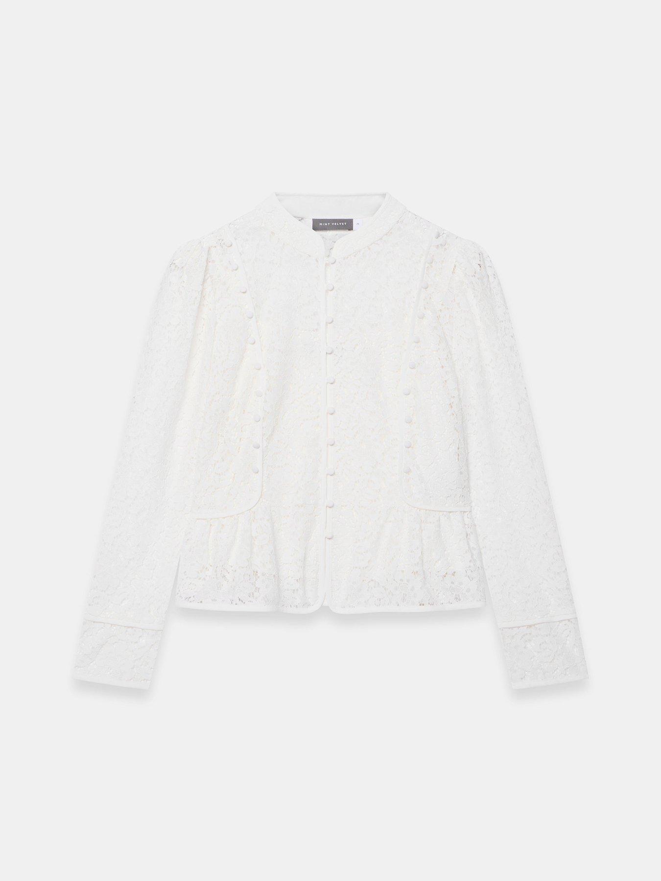 Image 5 of 6 of Mint Velvet Ivory Lace Blouse