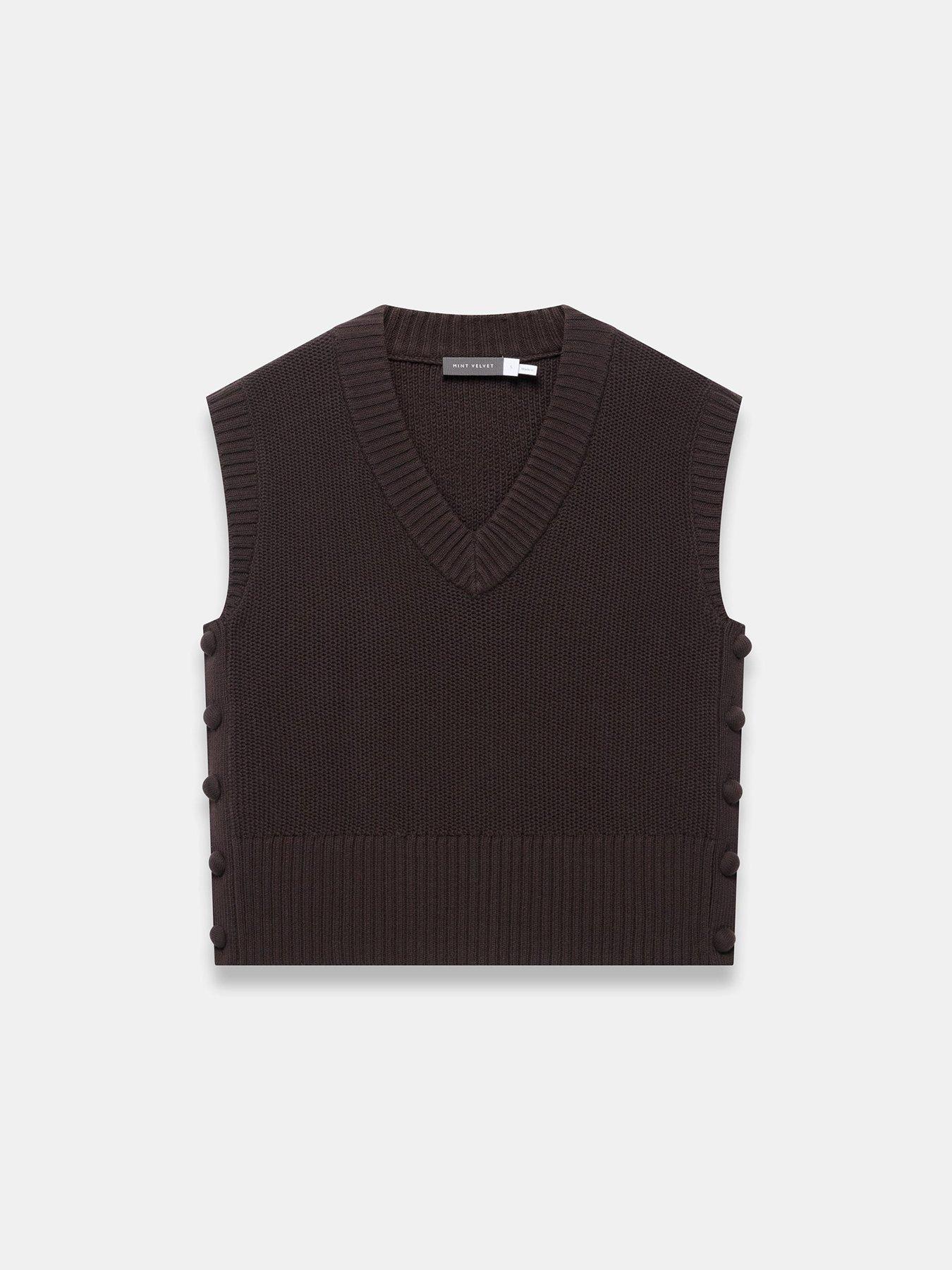 Image 5 of 6 of Mint Velvet Chocolate V Neck Tabard