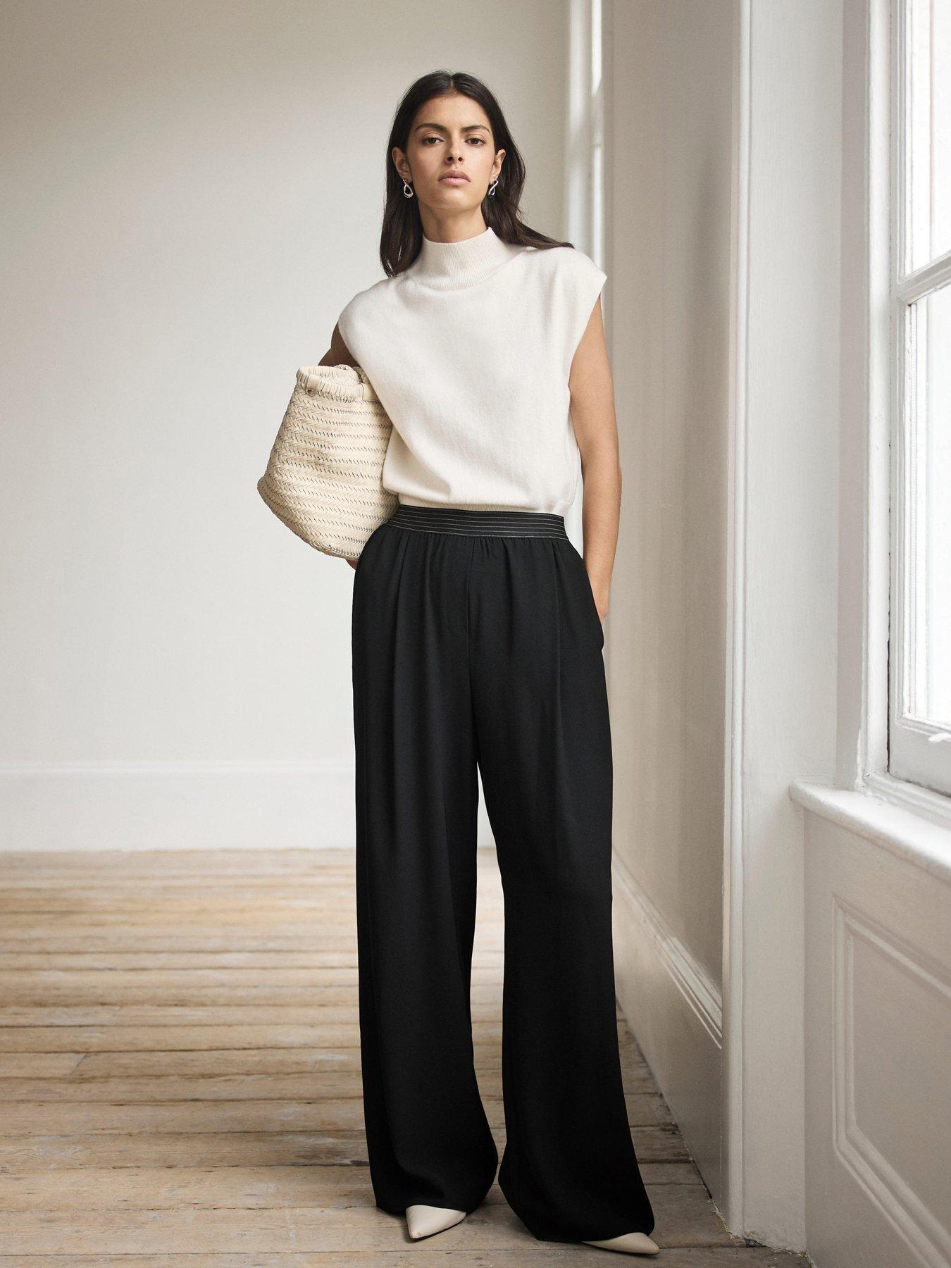 Image 3 of 6 of Mint Velvet Waistband Trouser - Black