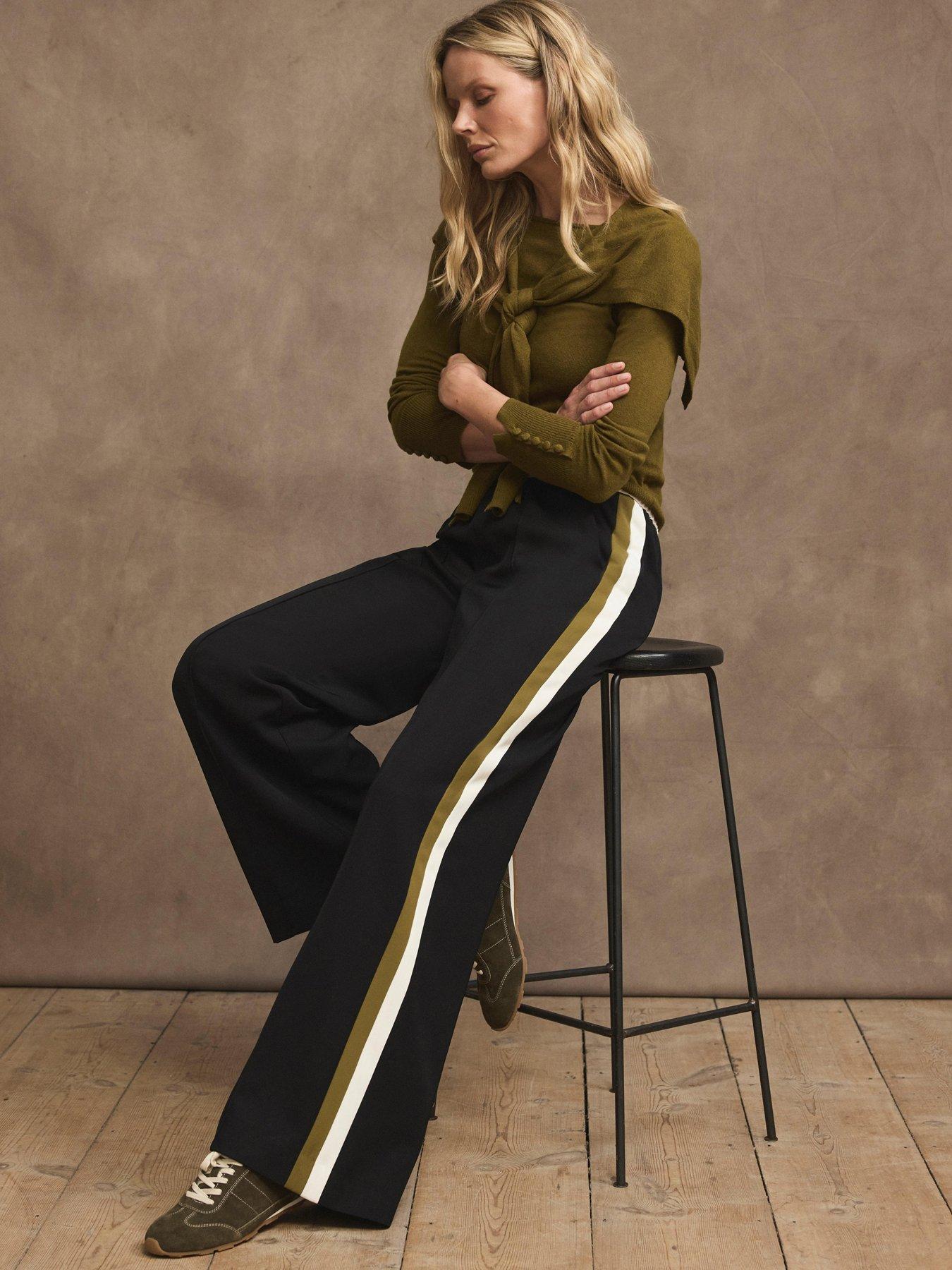 Mint Velvet Tie Waist Track Pant - Black