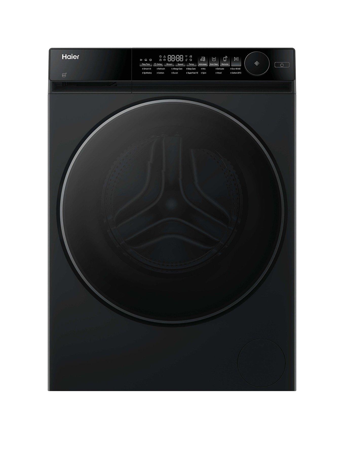 Image 1 of 7 of Haier X Series 7 HW90B14367BTU1UK 9kg Washing Machine, 1400 rpm, Wifi, A Rated - Black Steel